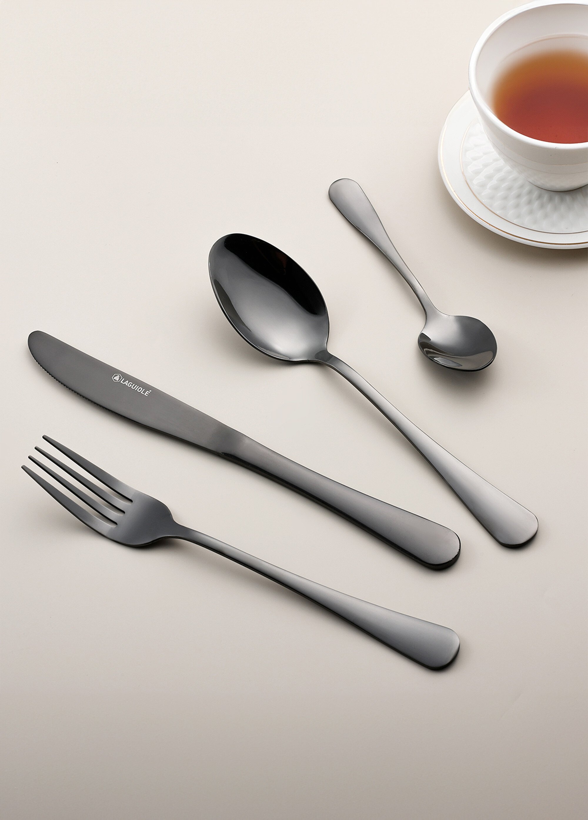 Ménagère 24 pièces inox PVD brillant foncé Eclat