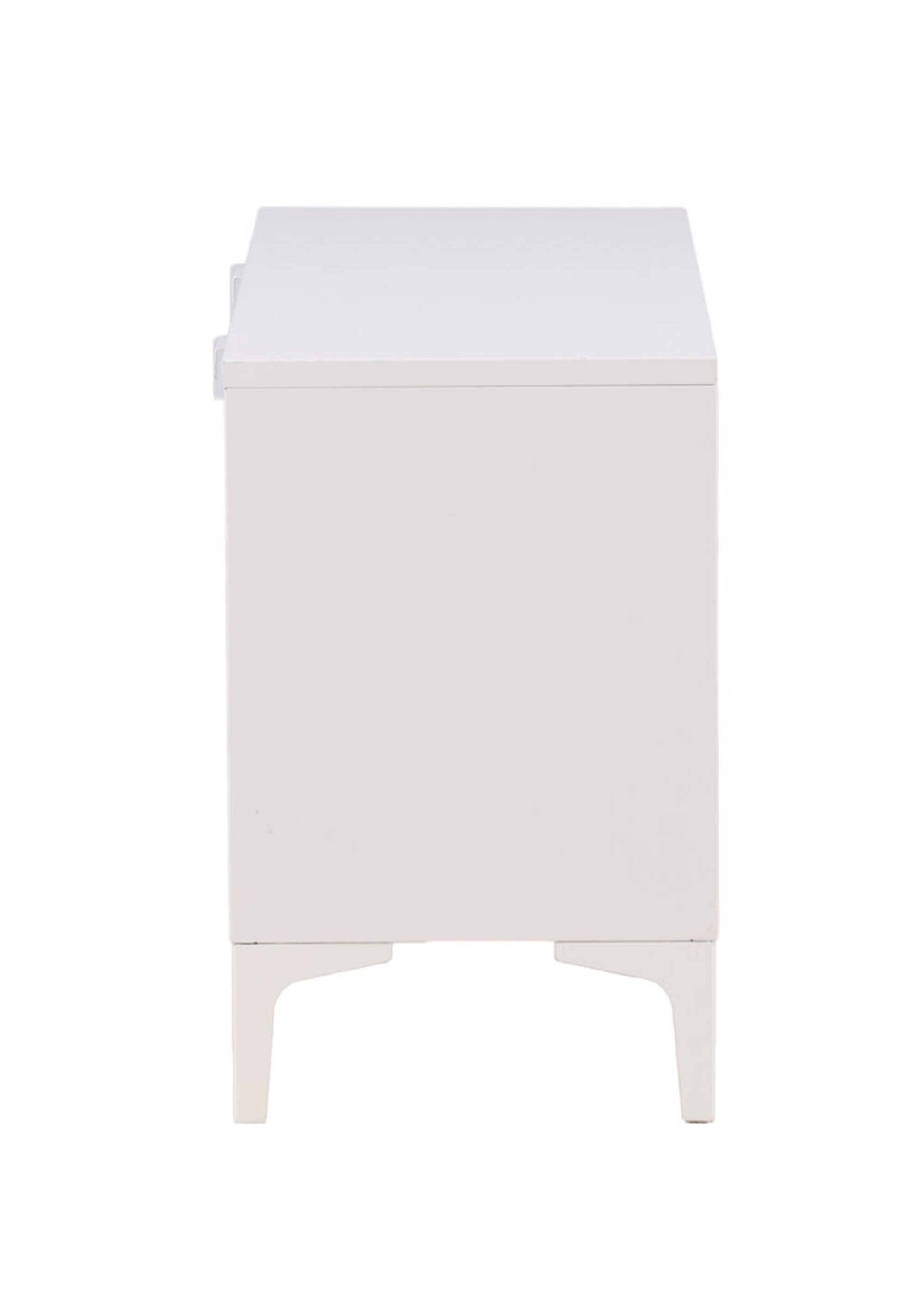 Meuble bas 2 portes 2 tablettes en acier BLANC VEN-15618 DE2