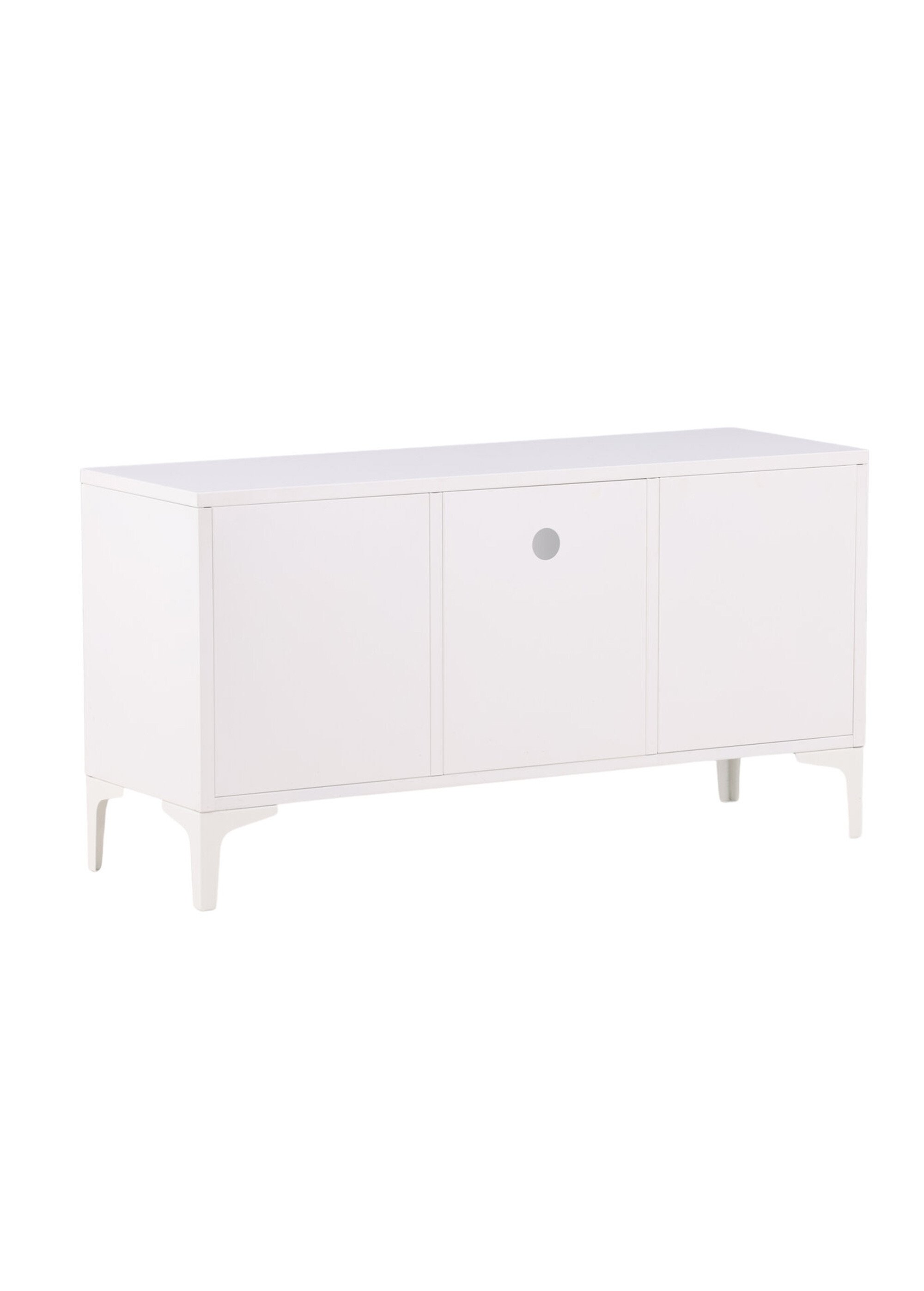 Meuble bas 2 portes 2 tablettes en acier