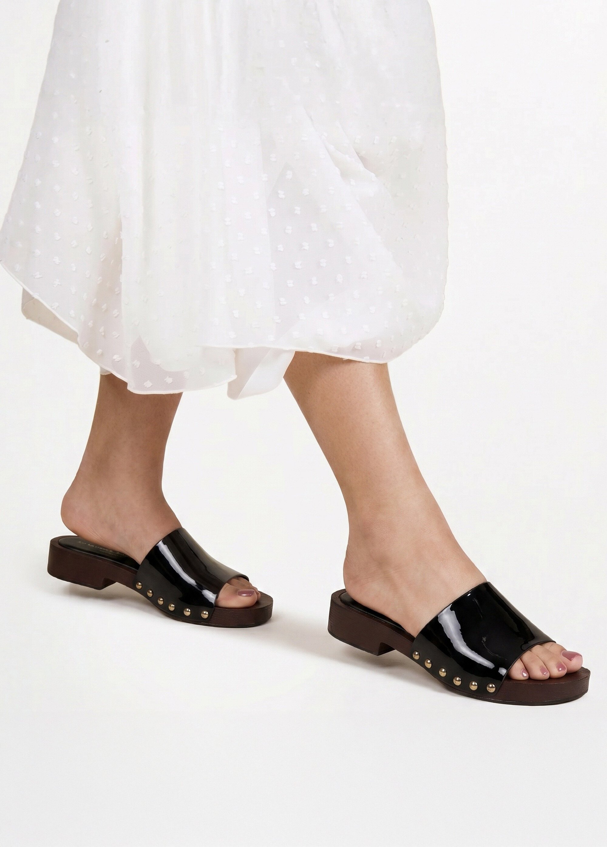 Mules simili cuir vernis, forme sabots Femme VERNIS NOIR LBSBYDJ9950 SI1