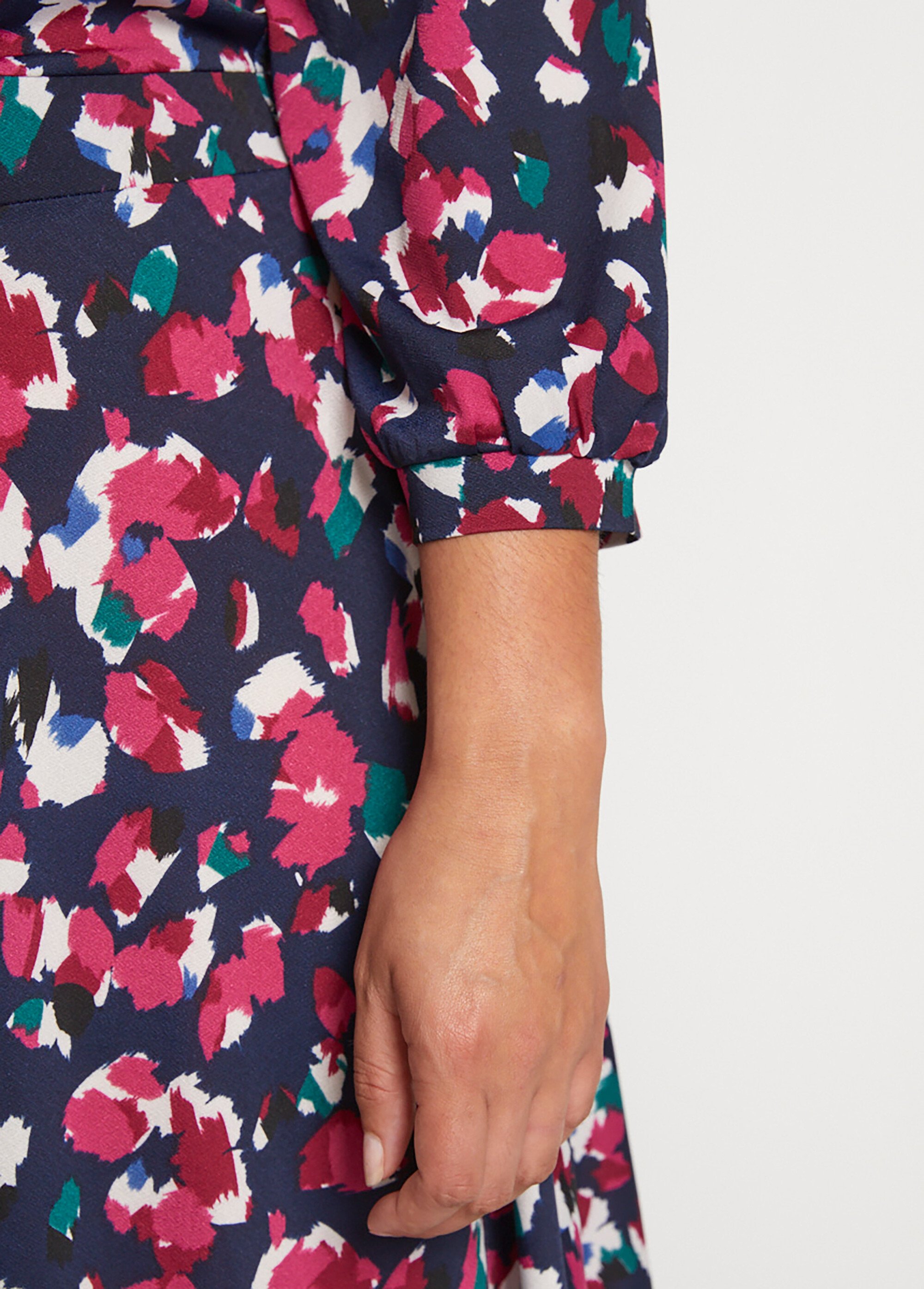Robe courte évasée cache-coeur imprimée Femme Grande Taille Rose HUMBERTO DE3