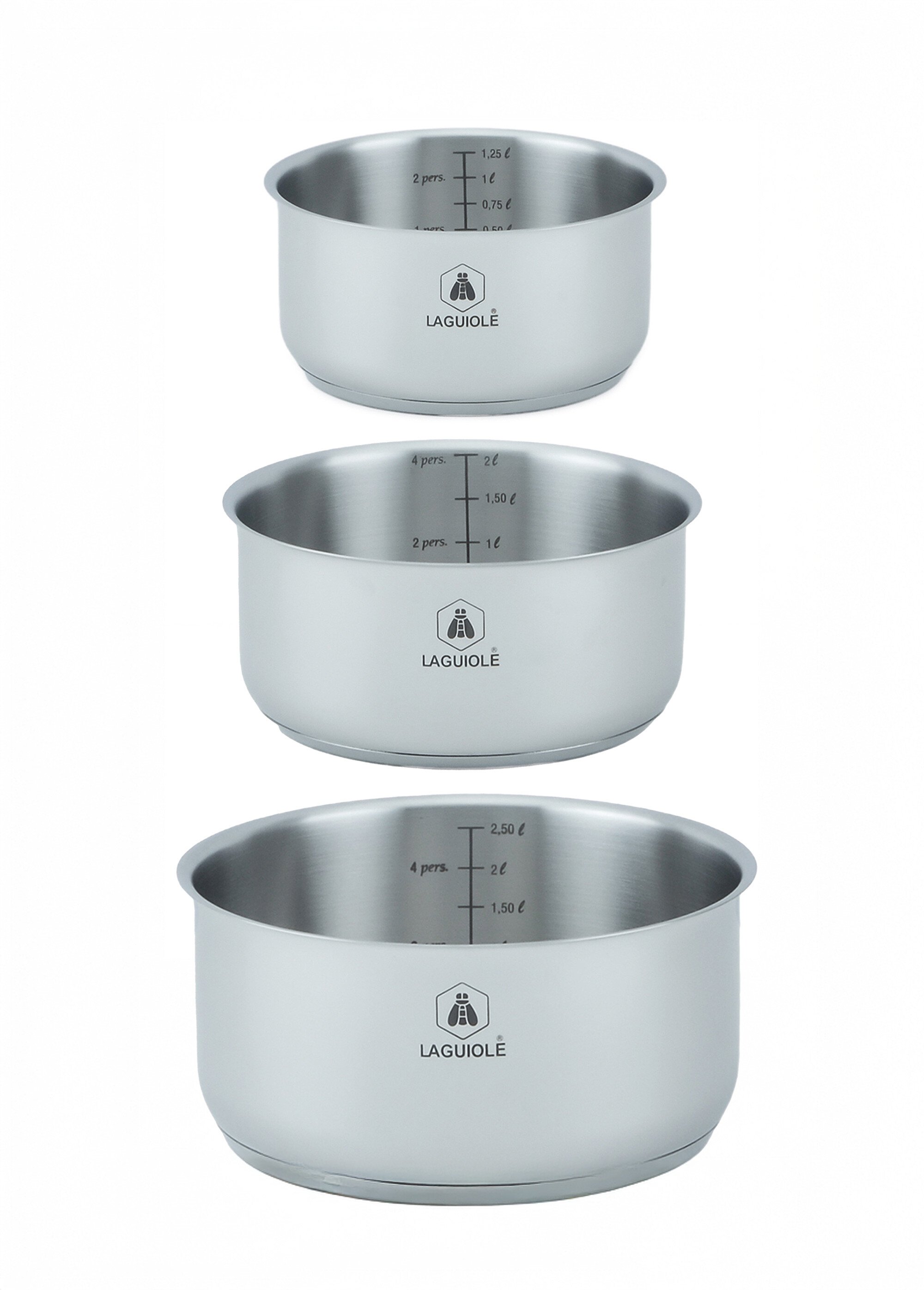 Set 6 pièces inox antiadhésif, Réactif Gris 9120685 DE4