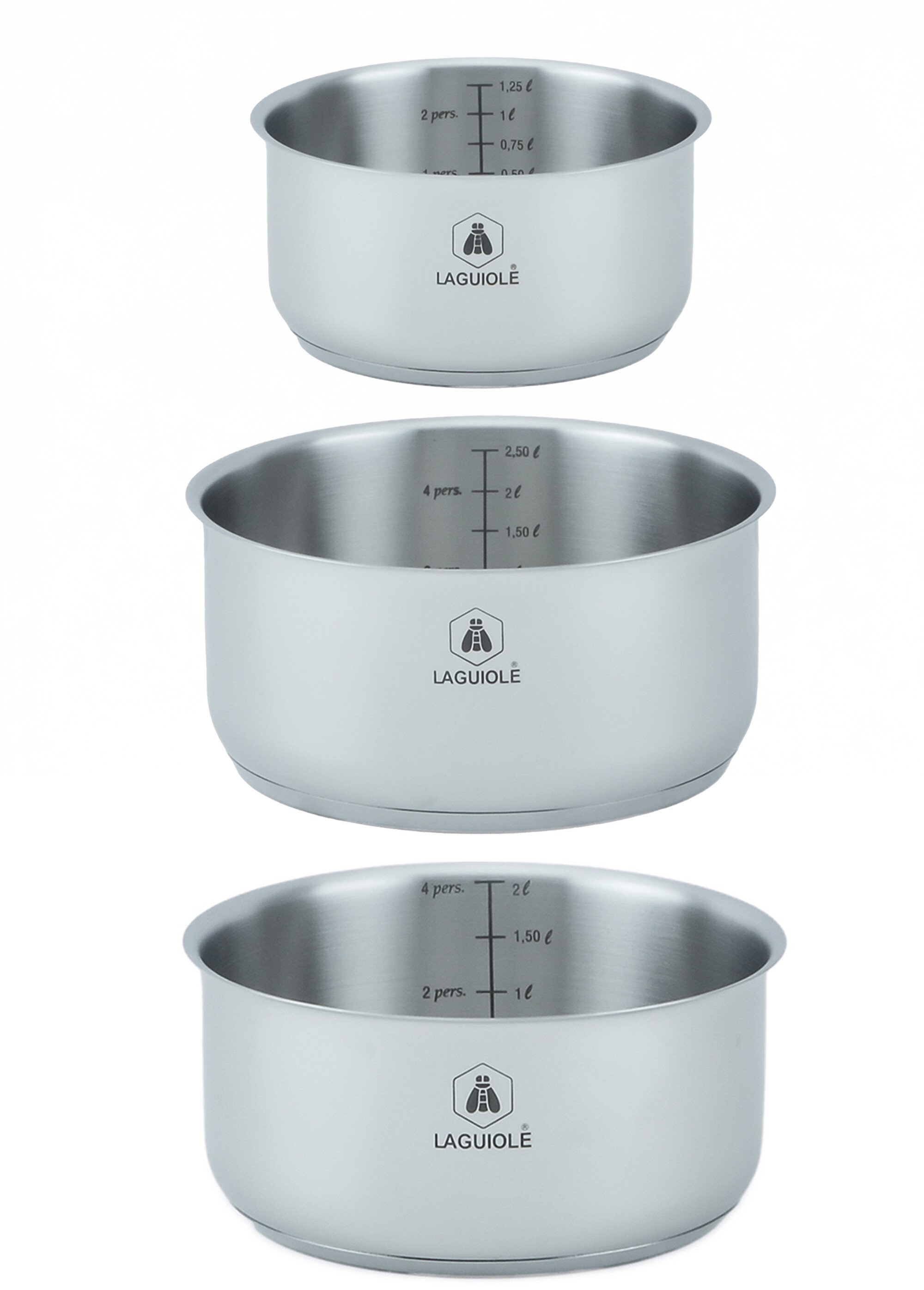 Set 7 pièces inox antiadhésif, Réactif Gris 9120690 DE3