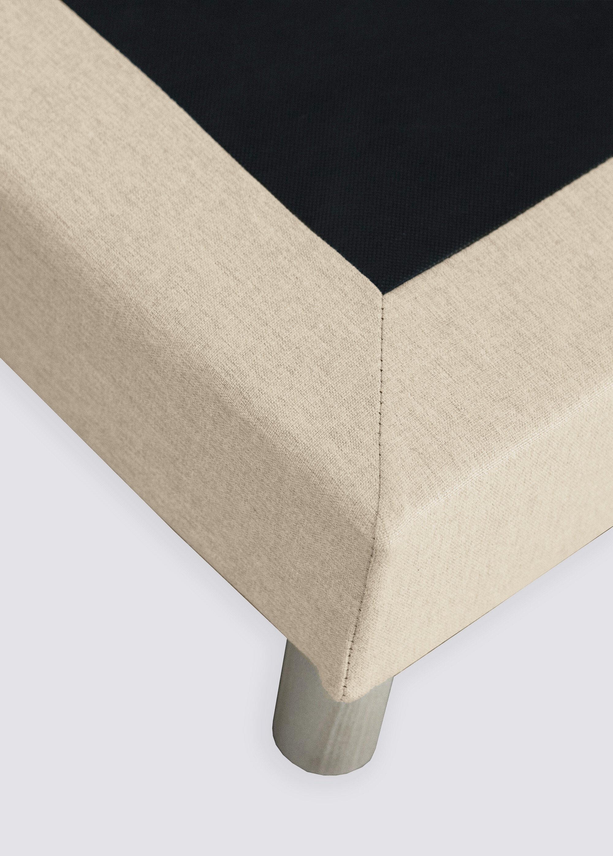 Sommier tapissier 11cm à lattes + pieds 12cm BEIGE AFI-SAUGE DE4