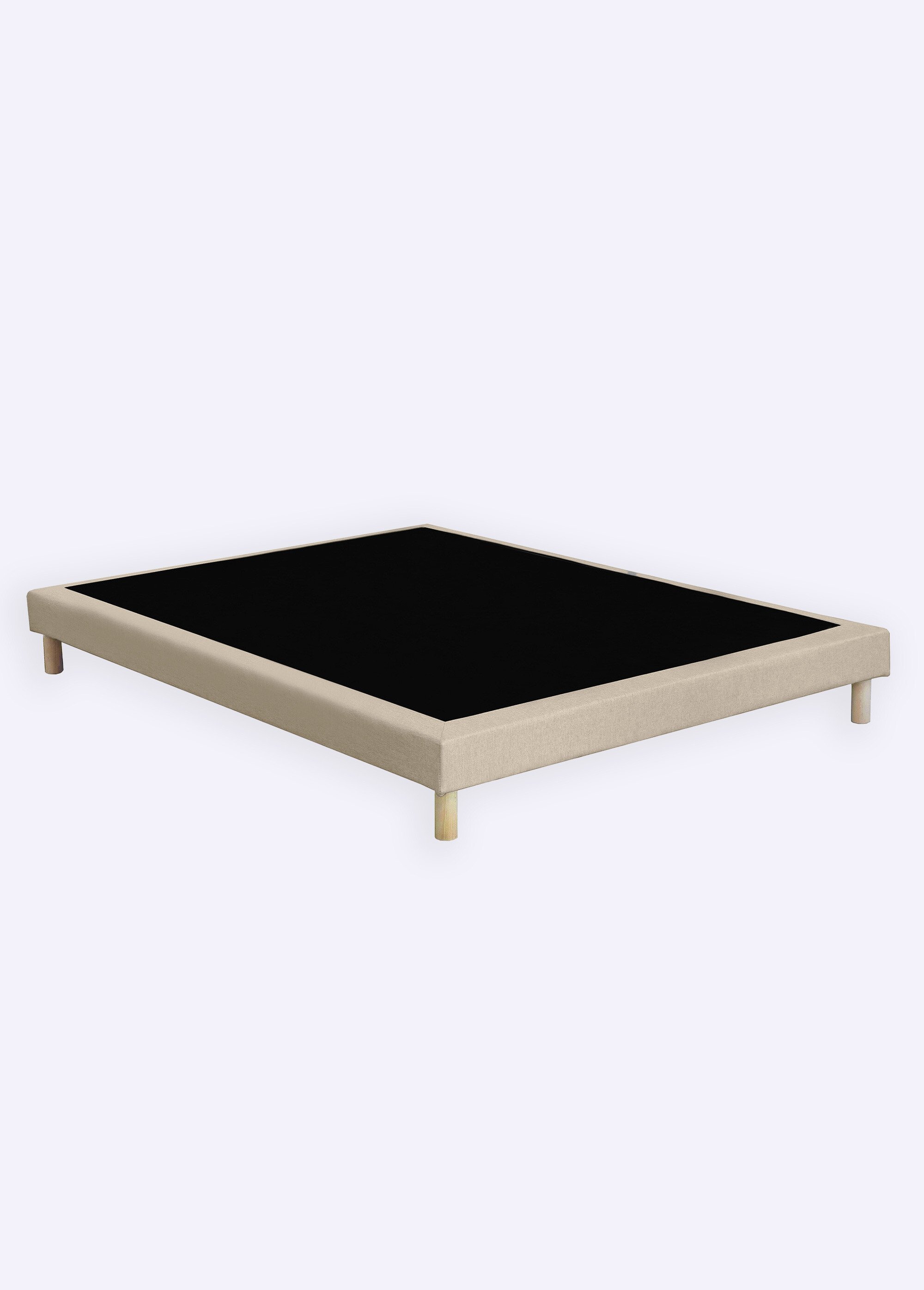 Sommier tapissier 11cm à lattes + pieds 12cm BEIGE AFI-SAUGE FA1