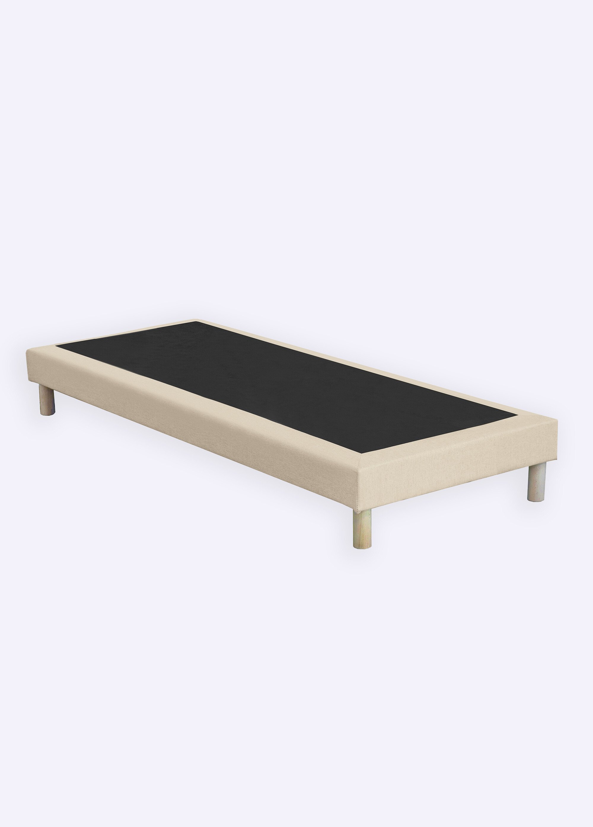 Sommier tapissier 11cm à lattes + pieds 12cm BEIGE AFI-SAUGE FA2