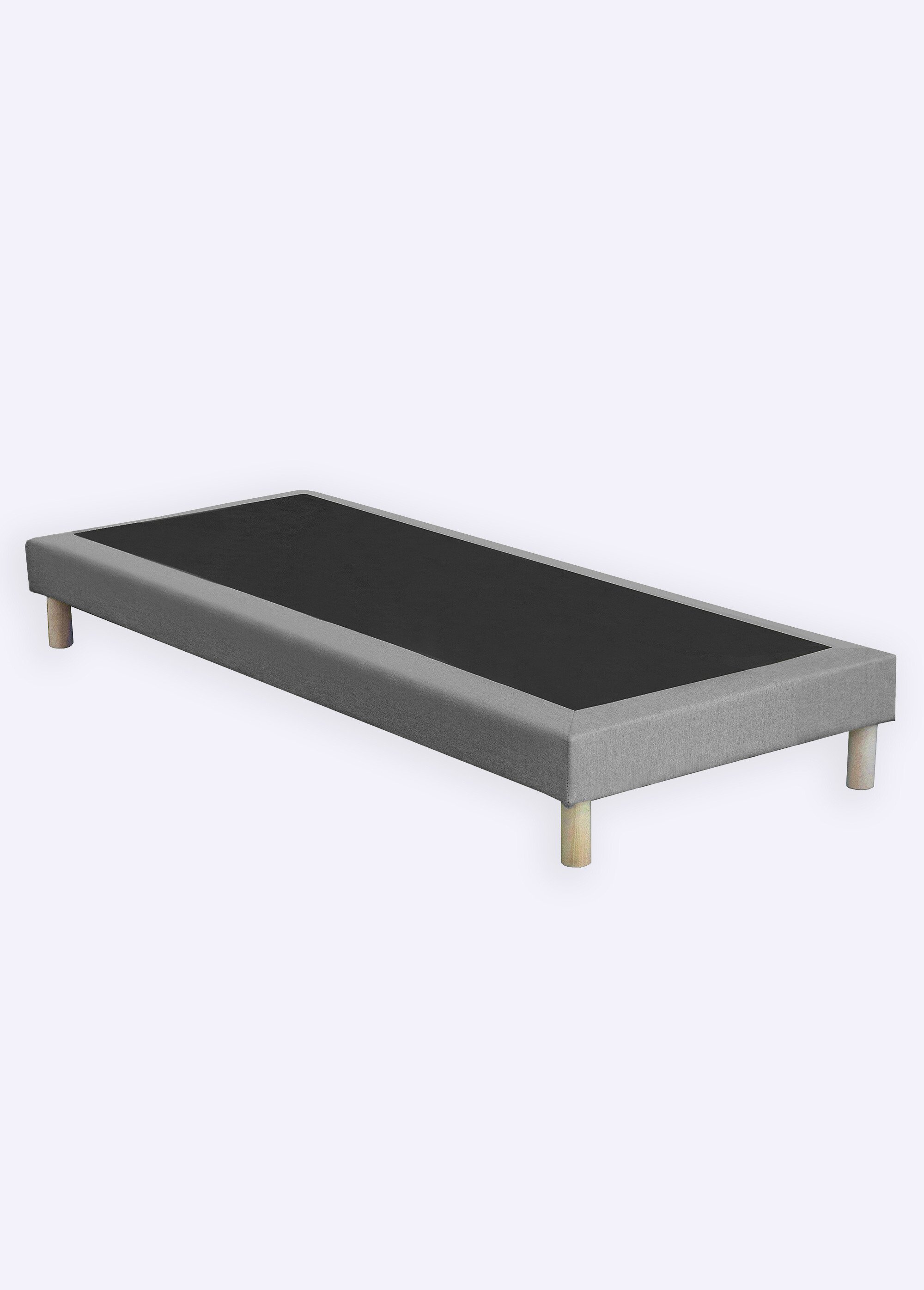 Sommier tapissier 11cm à lattes + pieds 12cm GRIS AFI-SAUGE FA2