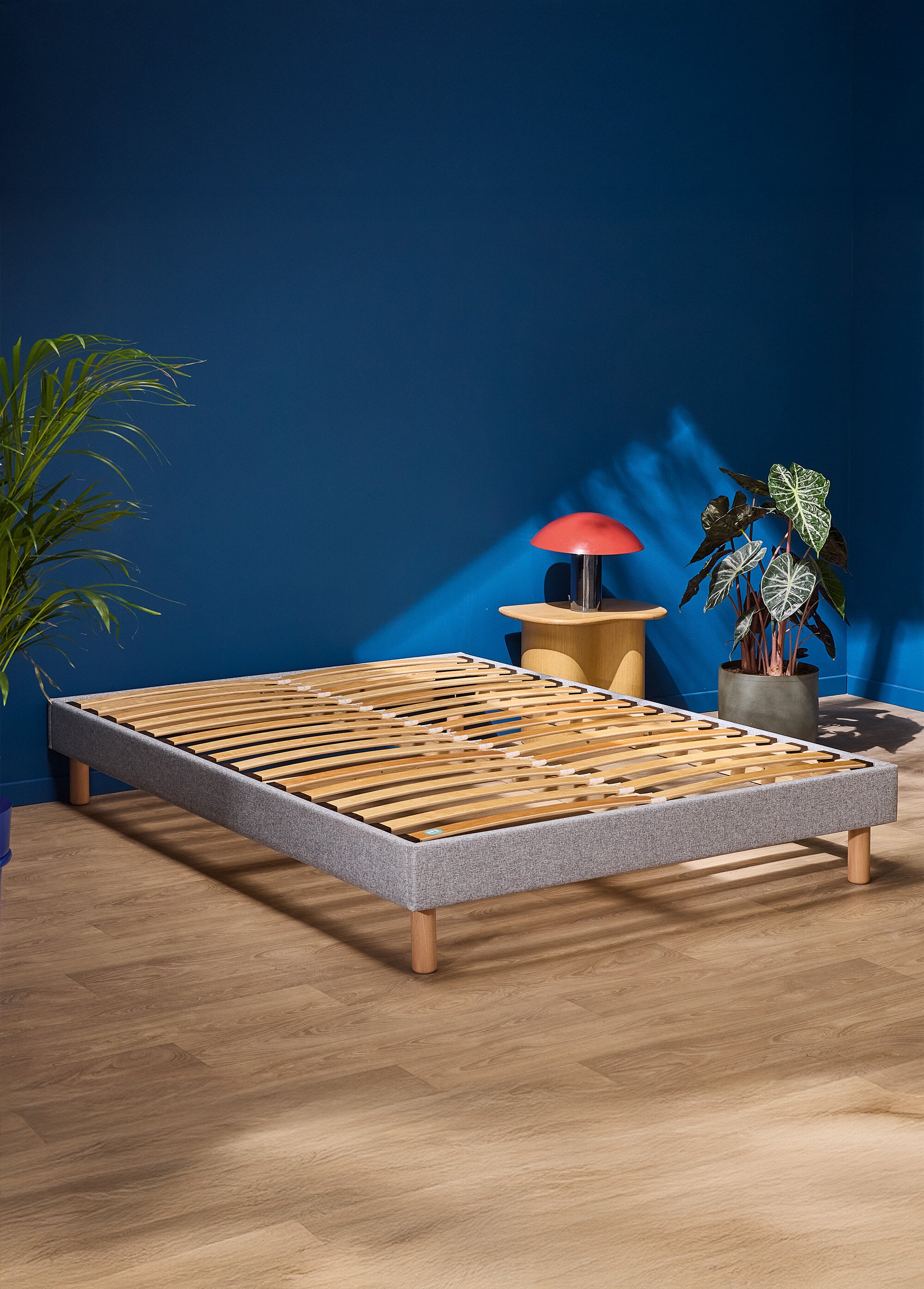 Sommier tapissier à monter soi-même, à lattes GRIS MER-SOM-SELFKIT DE1