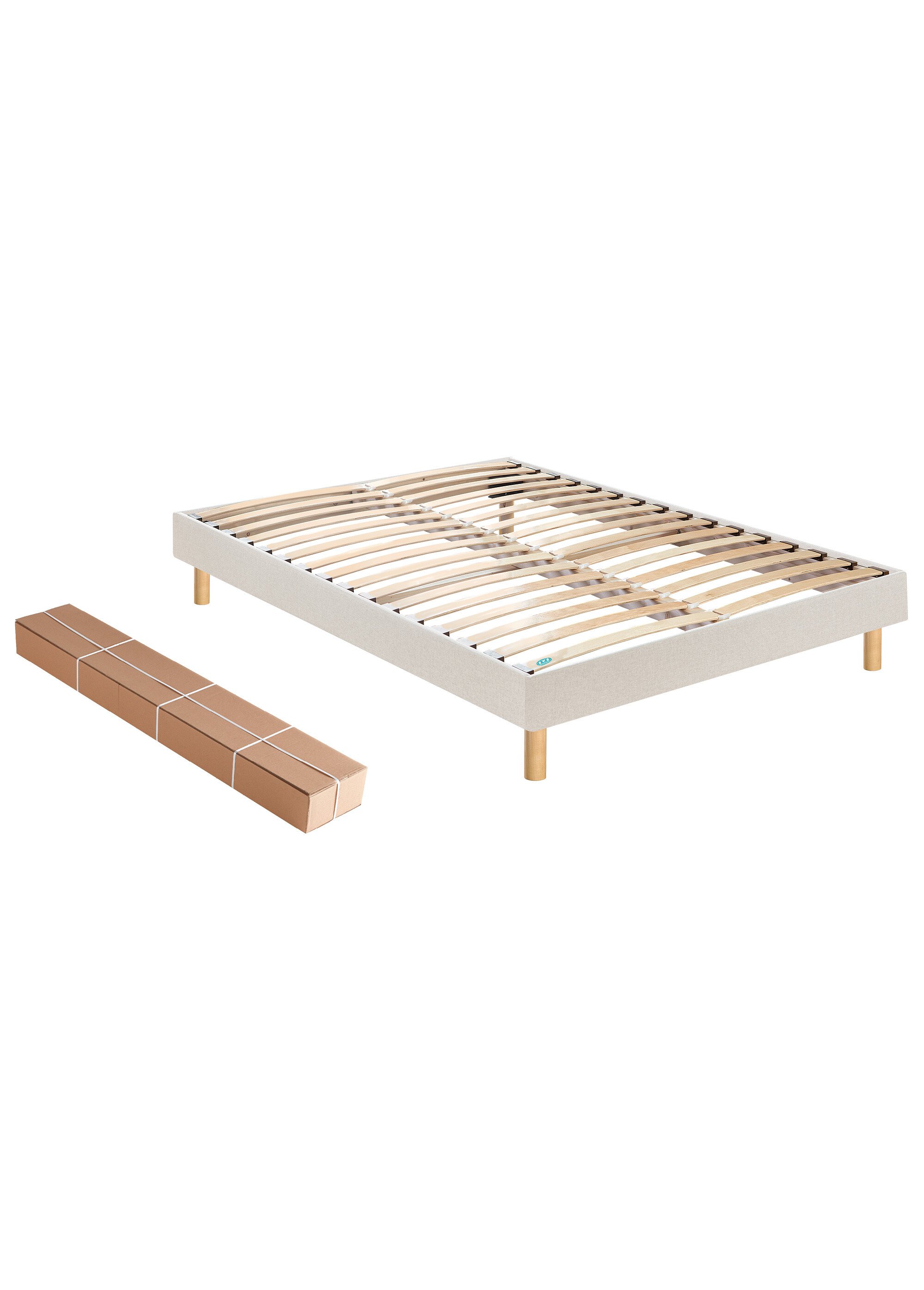 Sommier tapissier à monter soi-même, à lattes BLANC MER-SOM-SELFKIT DE2