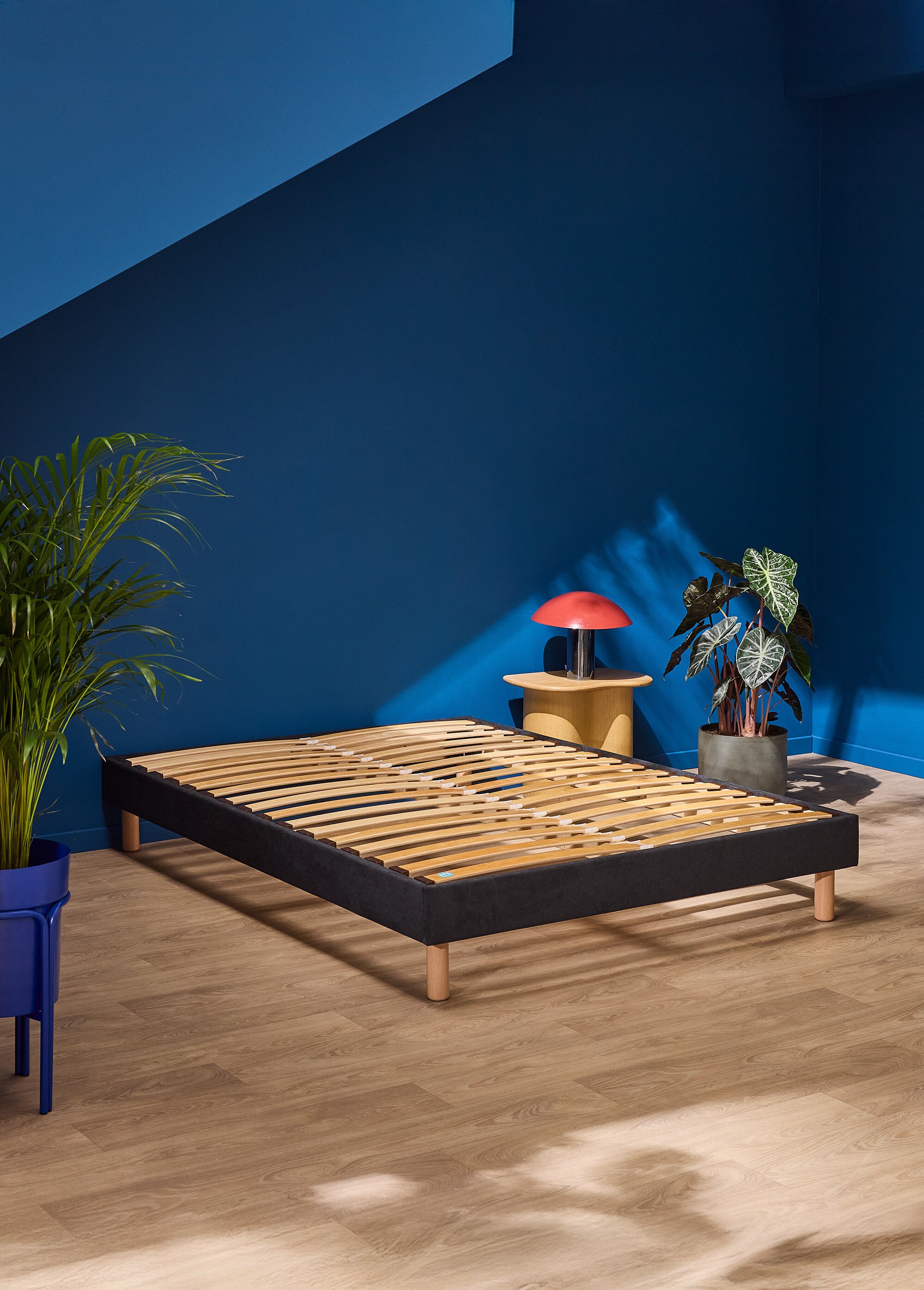 Sommier tapissier à monter soi-même, à lattes NOIR MER-SOM-SELFKIT DE1