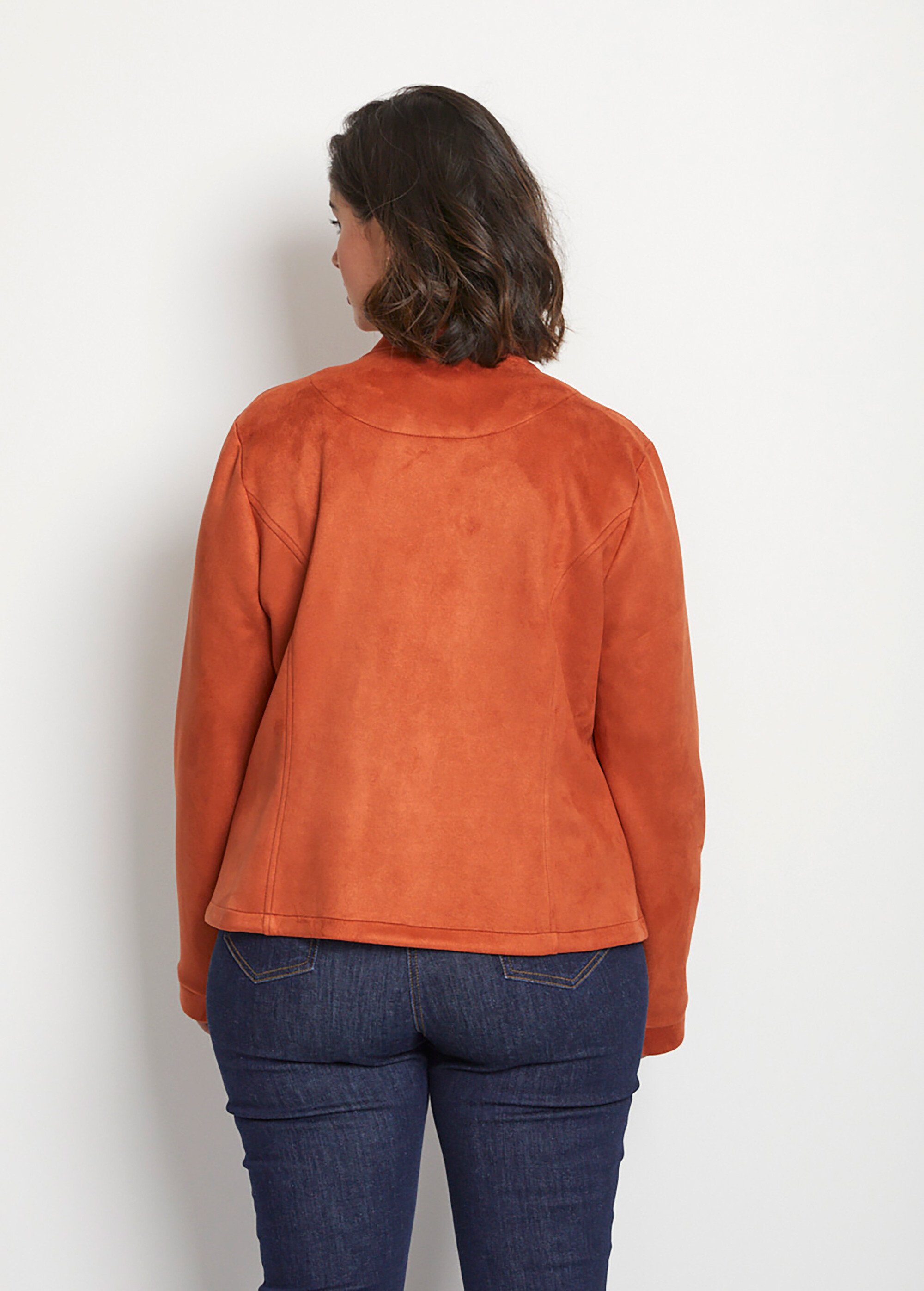 Veste courte pressionnée maille suédée