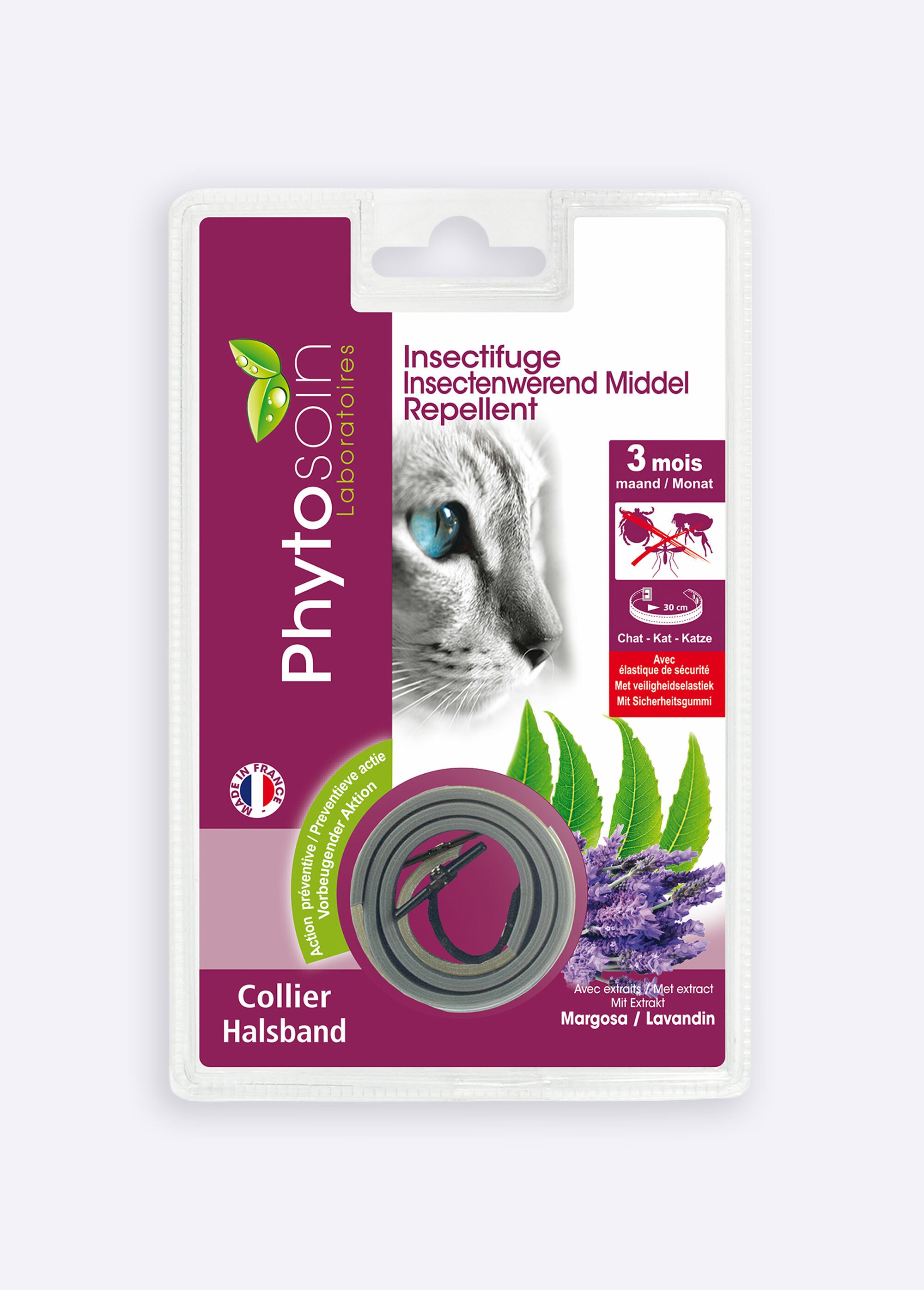 Collier insectifuge pour chat GRIS RIG-100934433B FA1