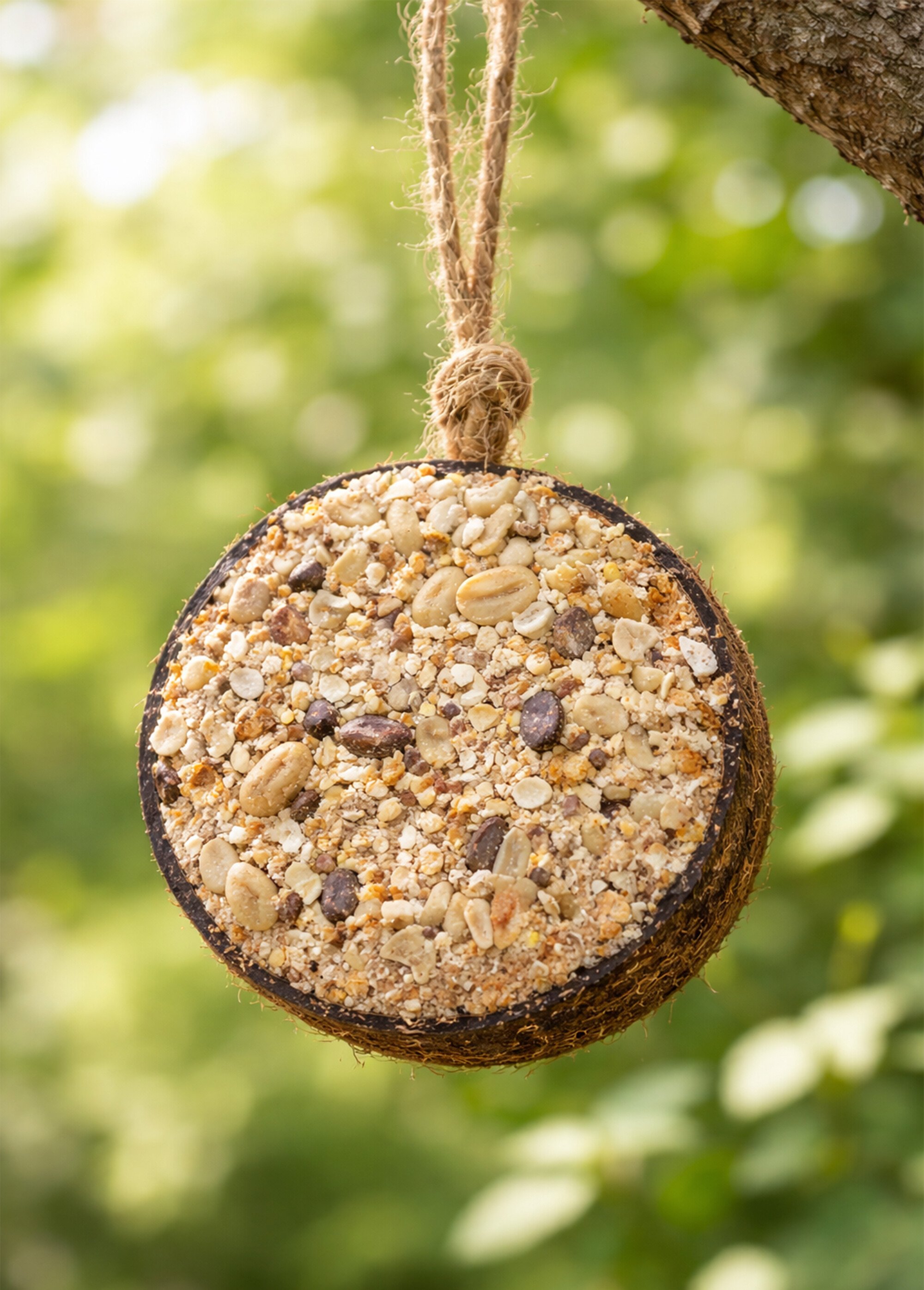 Demi noix de coco arachides pour oiseaux BEIGE RIG-00005928EL SI1