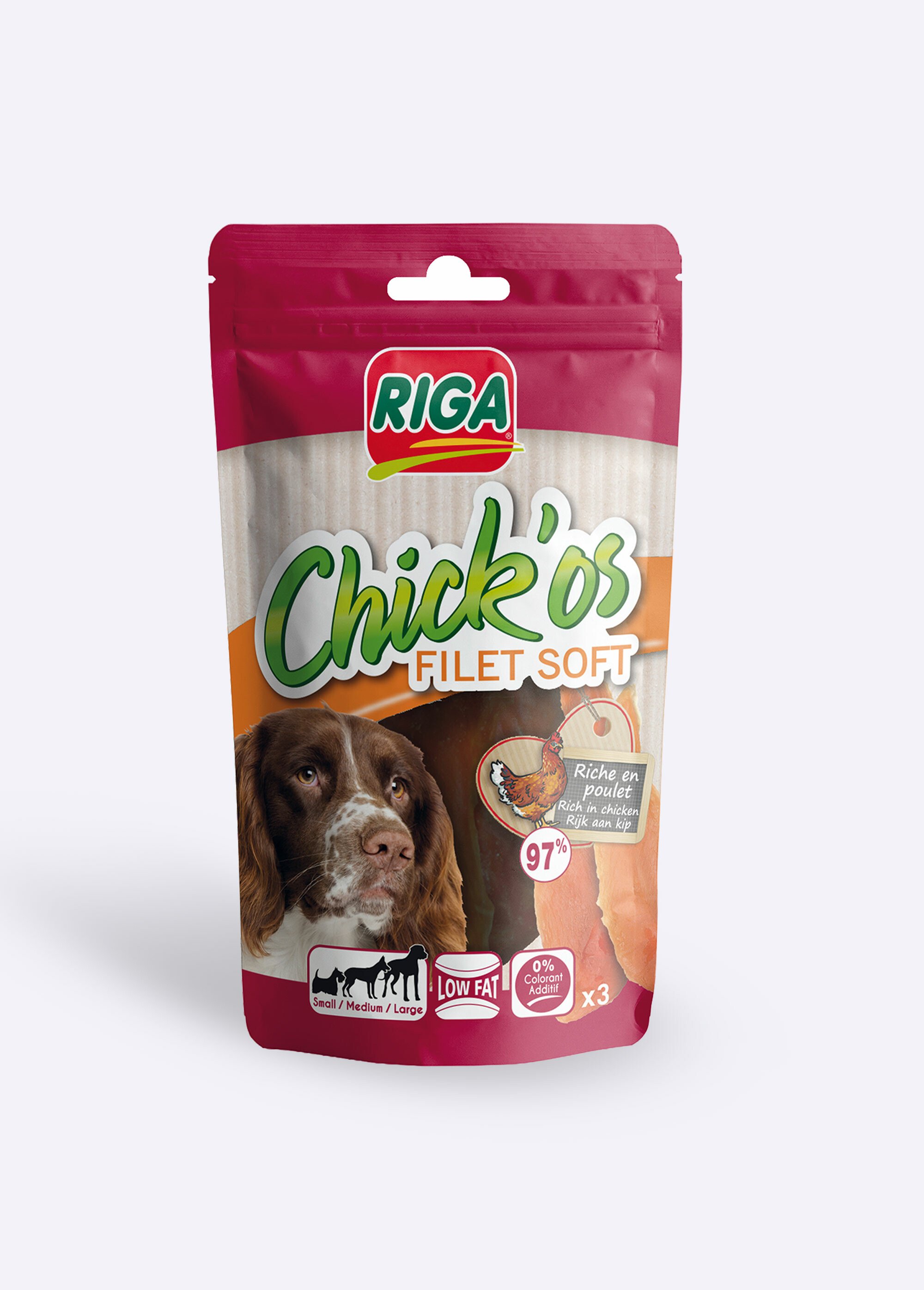 Filets soft poulet, pour chien MARRON RIG-00004626EL FA1