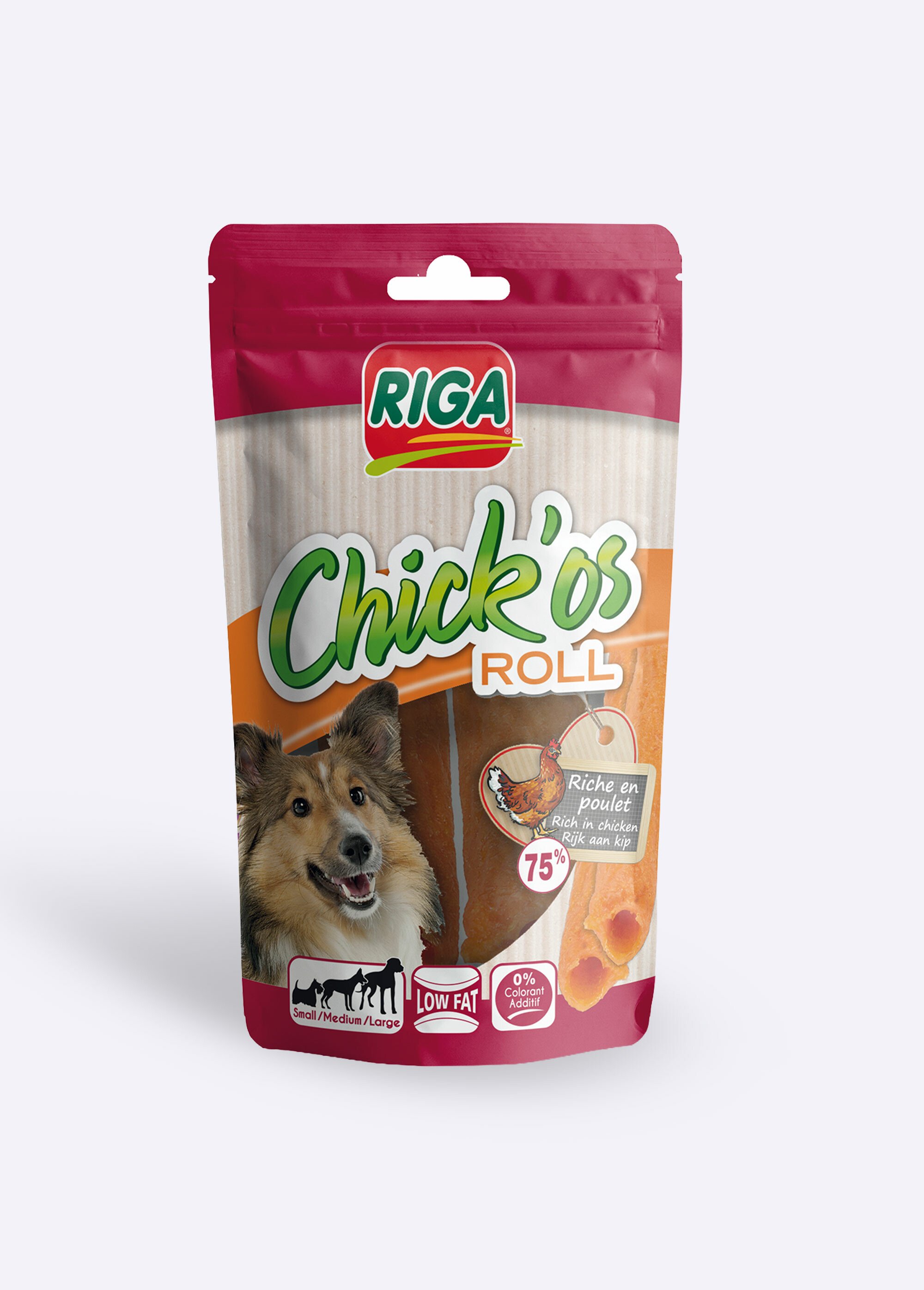 Rolls friandises poulet, pour chien