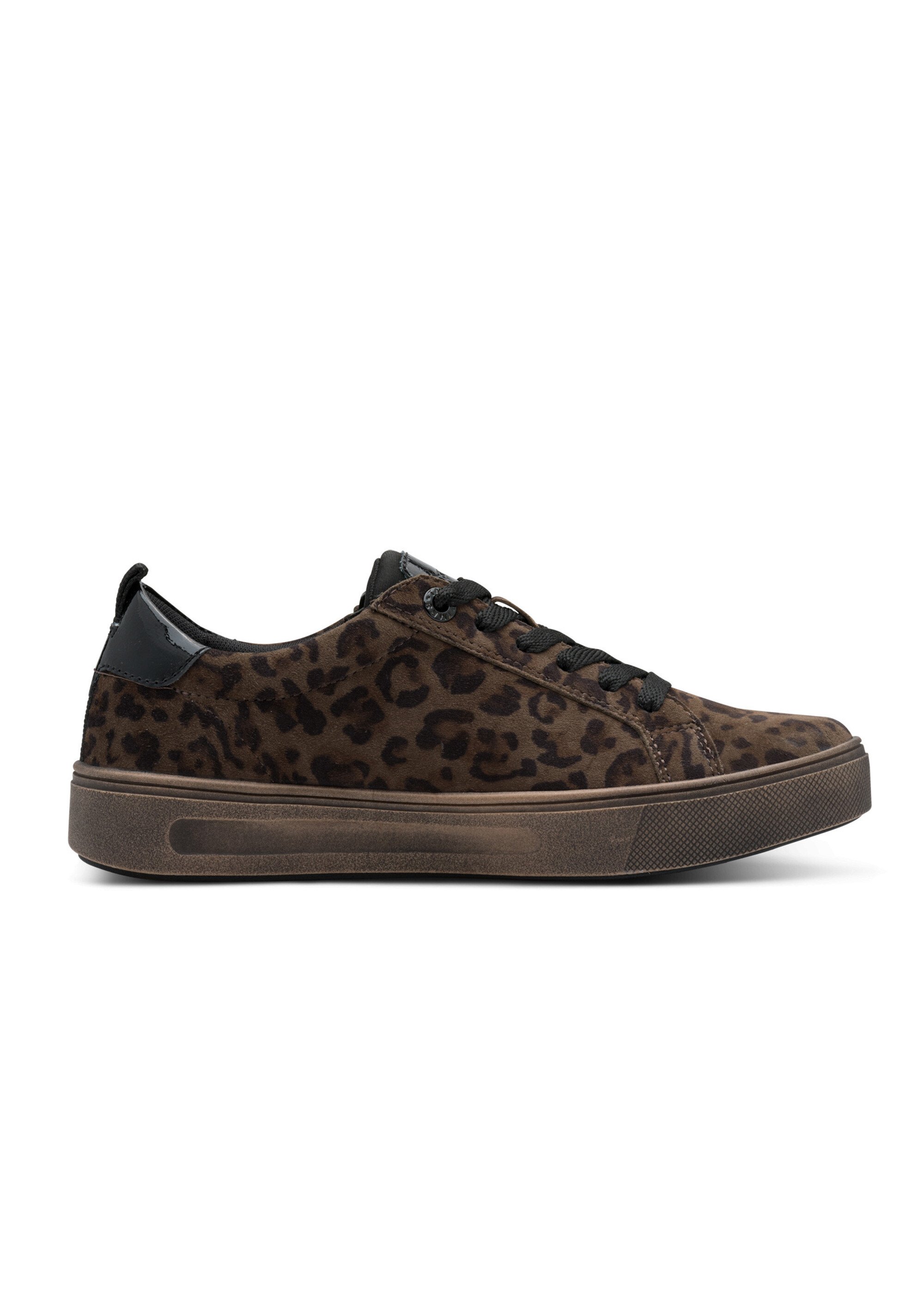Baskets semelle épaisse avec zip et lacets Femme Noir TAM88370742 DR1