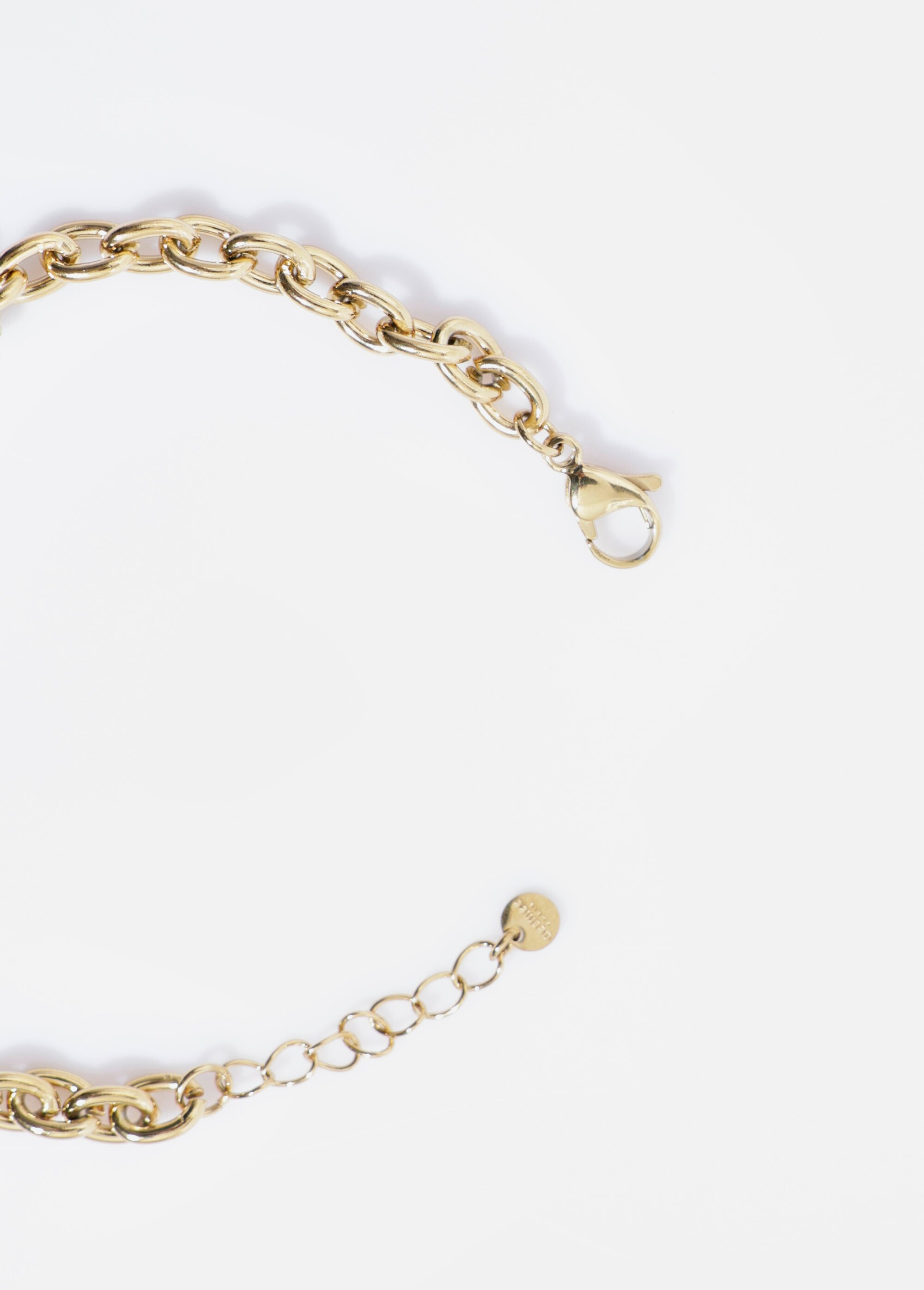 Bracelet acier inoxydable détail manilles Doré AE-BRA812207 DE1