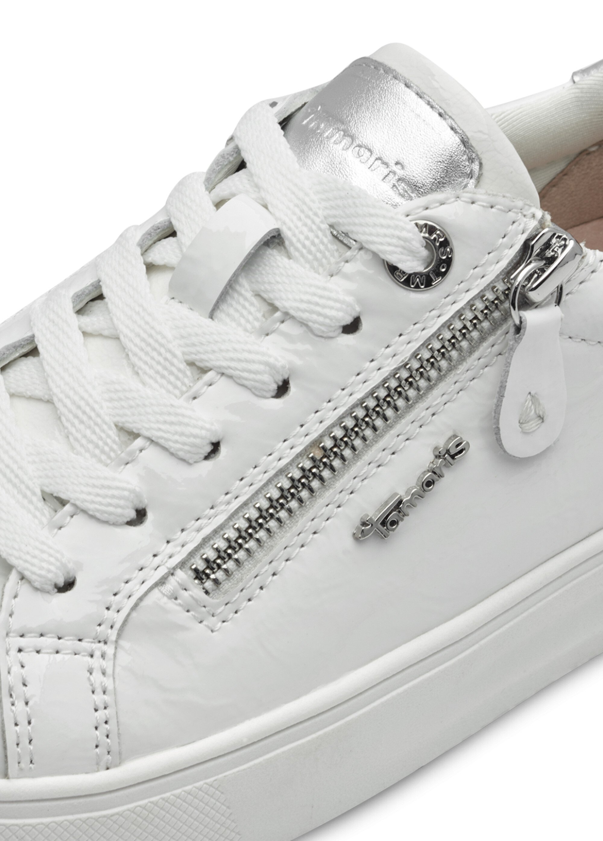 Baskets semelle épaisse avec zip et lacets