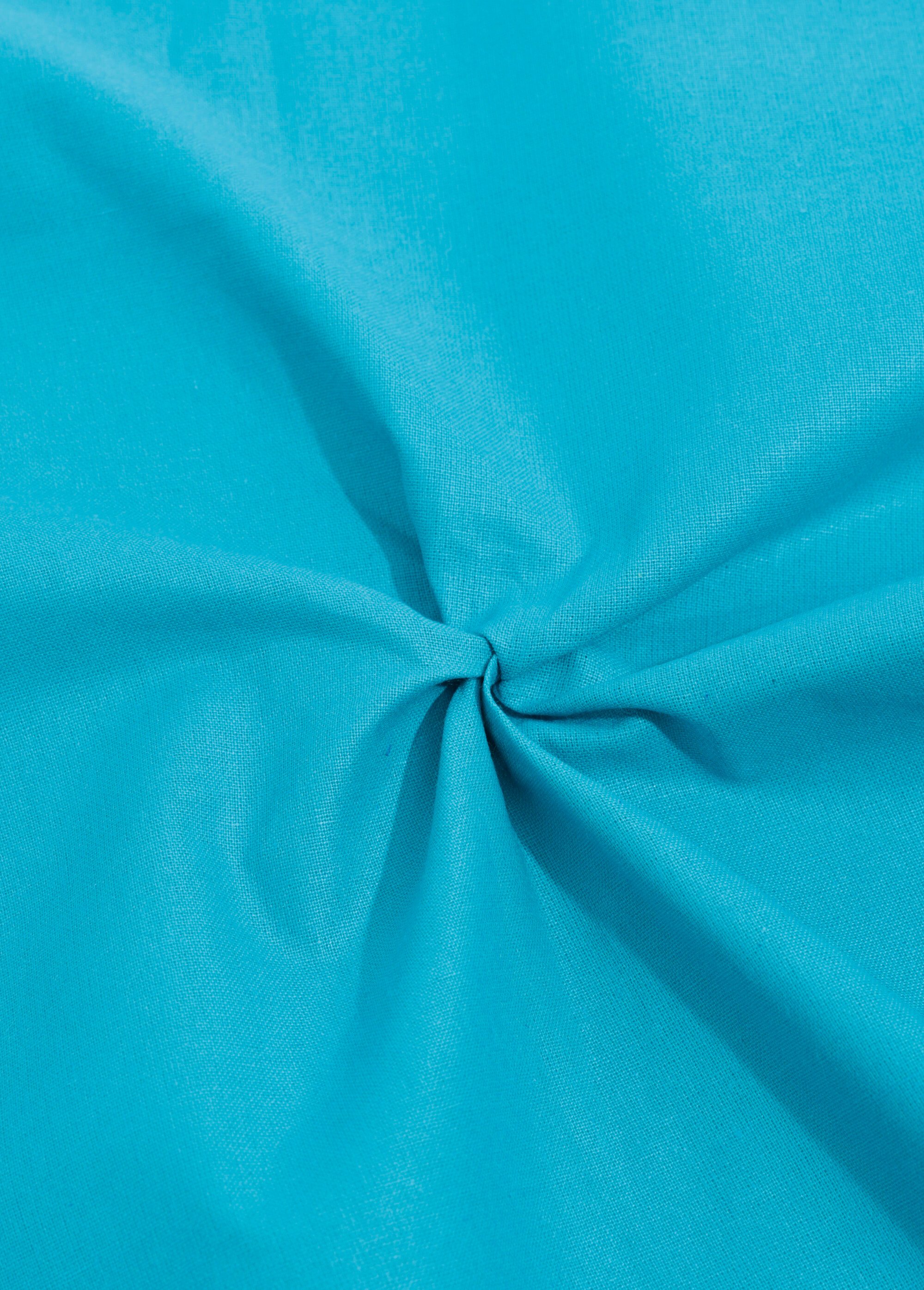 Coupon tissu fin uni polyvalent 1 BLEU COT43924 FA1