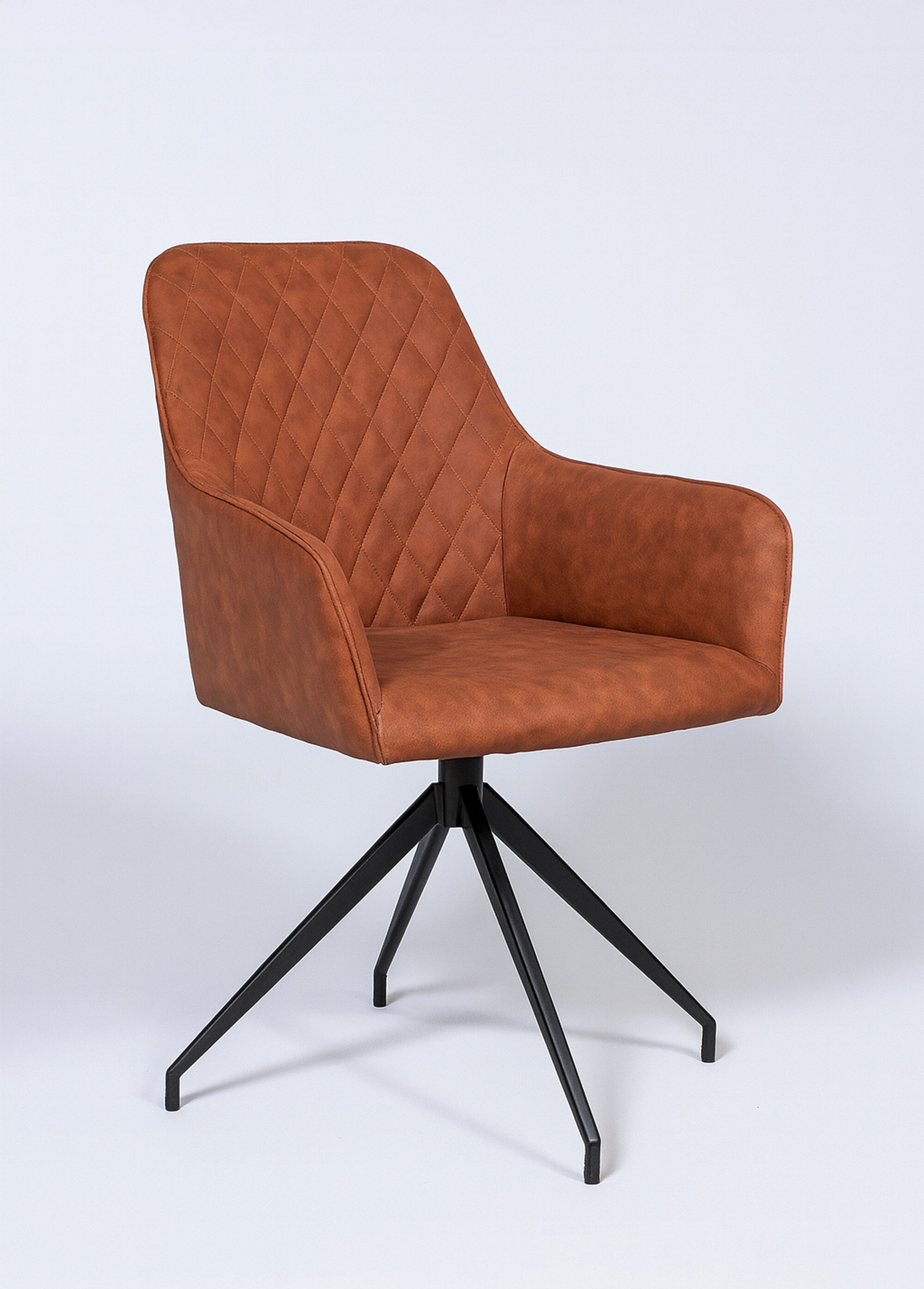 Fauteuil pivotant en simili cuir 1M MARRON HN-1001165 FA1