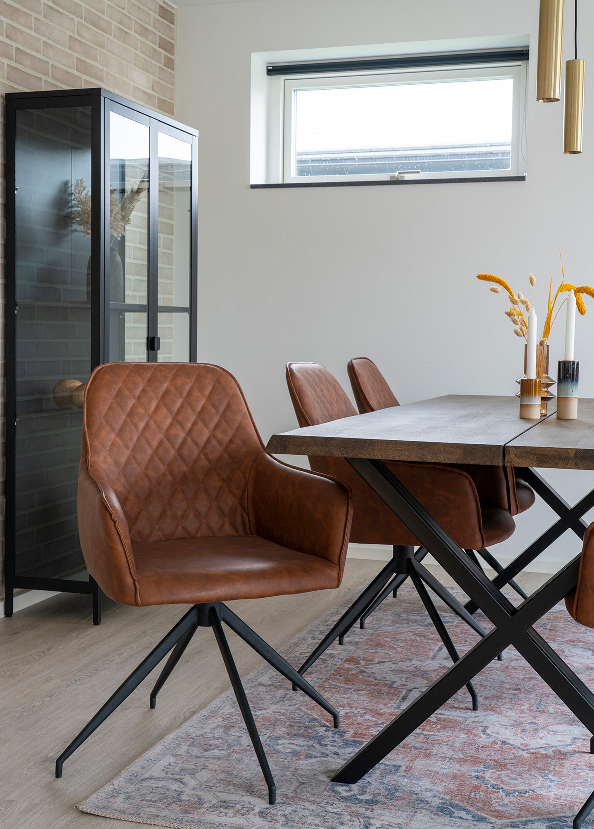 Fauteuil pivotant en simili cuir 1M MARRON HN-1001165 SI1