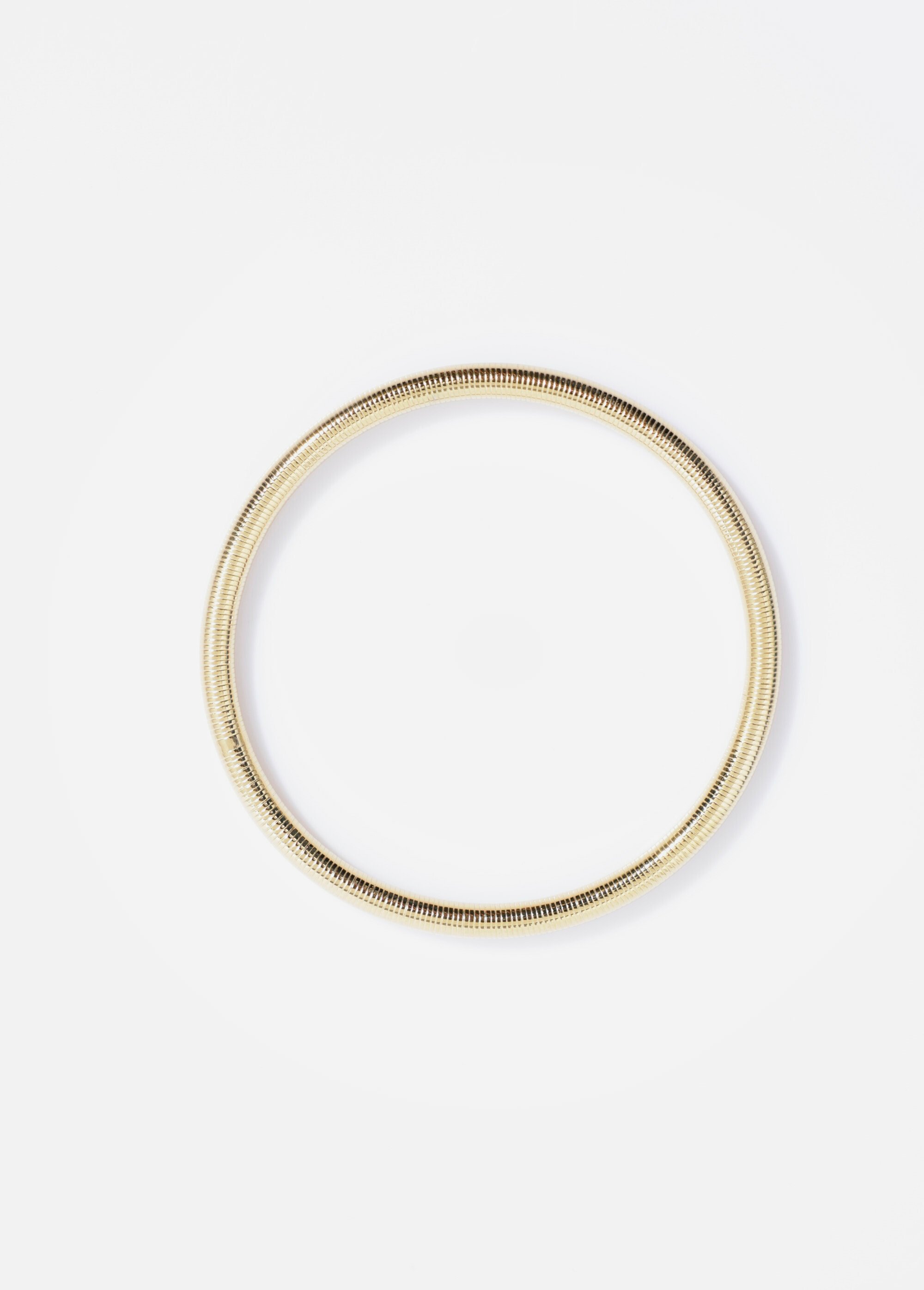 Jonc rond acier inox façon maille serpent