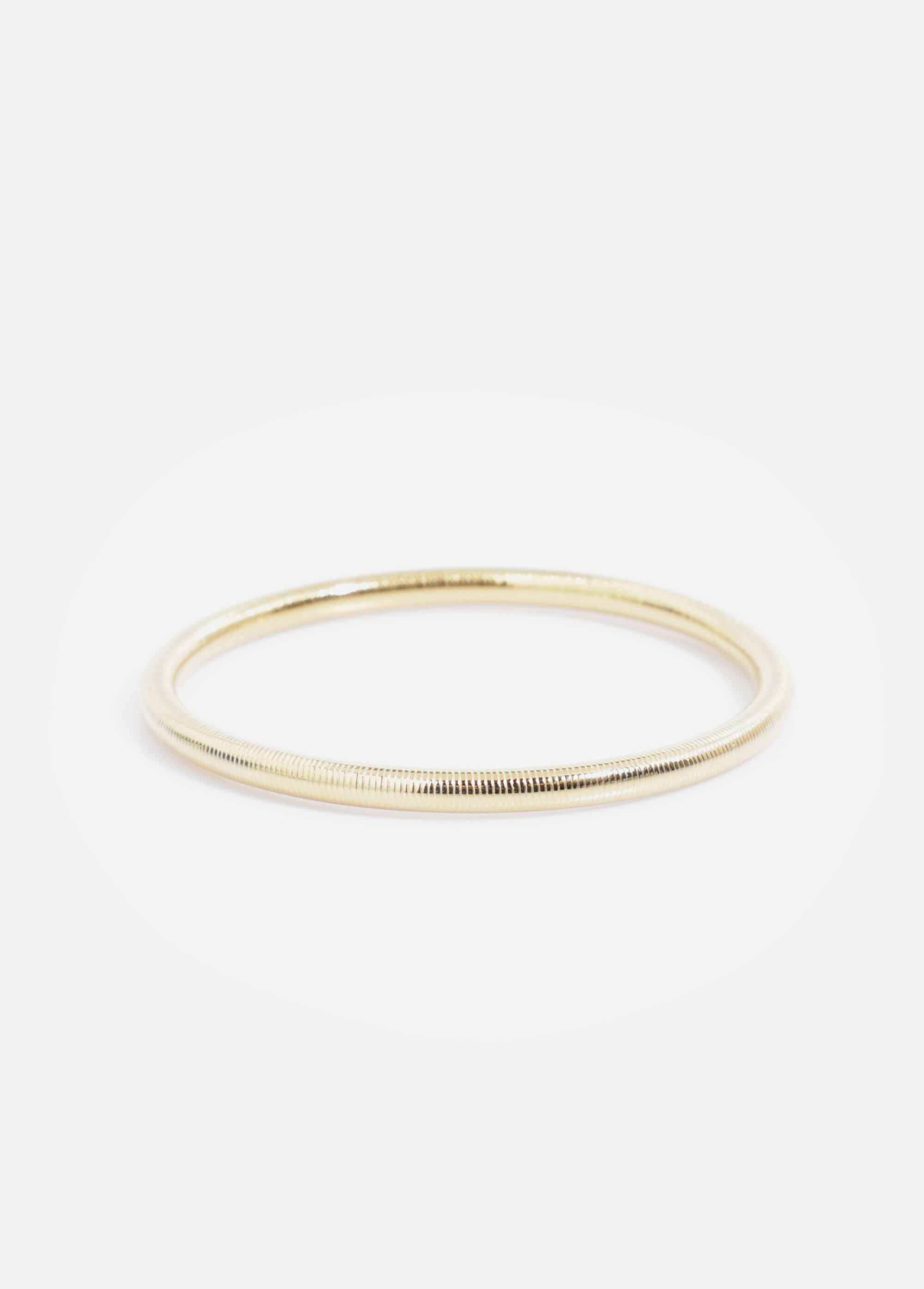 Jonc rond acier inox façon maille serpent