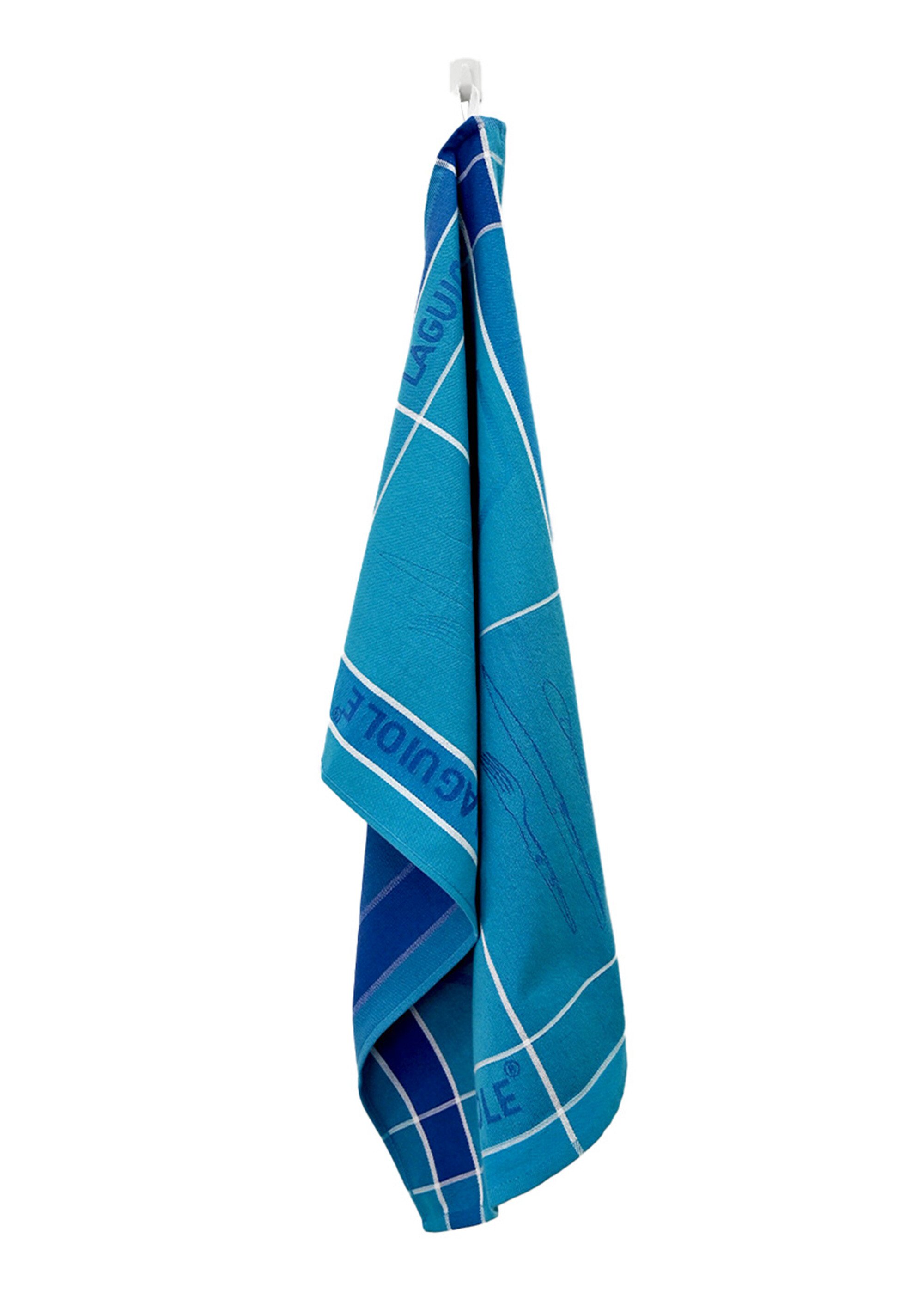 Lot de 3 torchons jacquard assortis, Tartans 3B Bleu 9270160 DE1