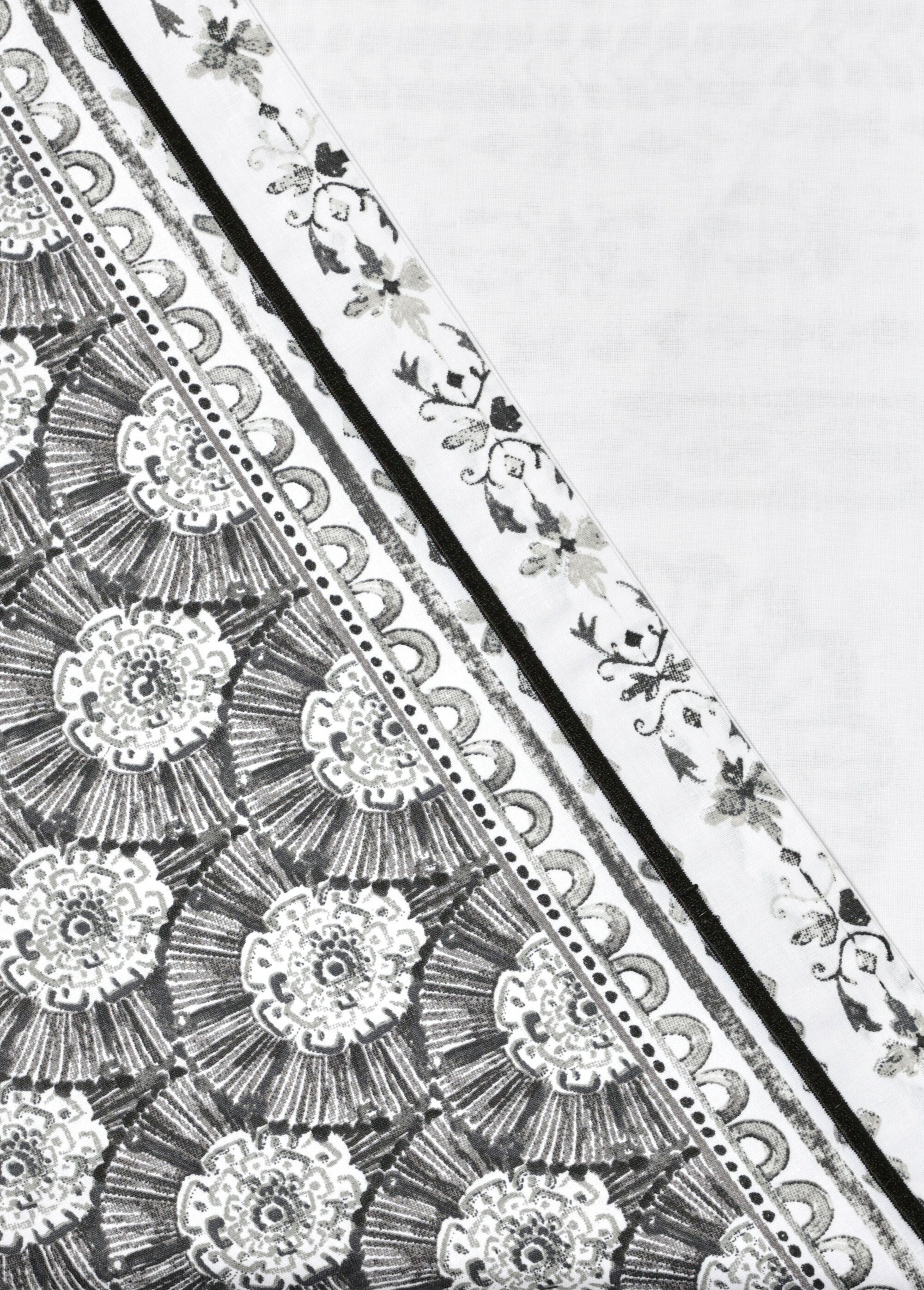 Parure de lit 4 pièces avec drap plat, éventails