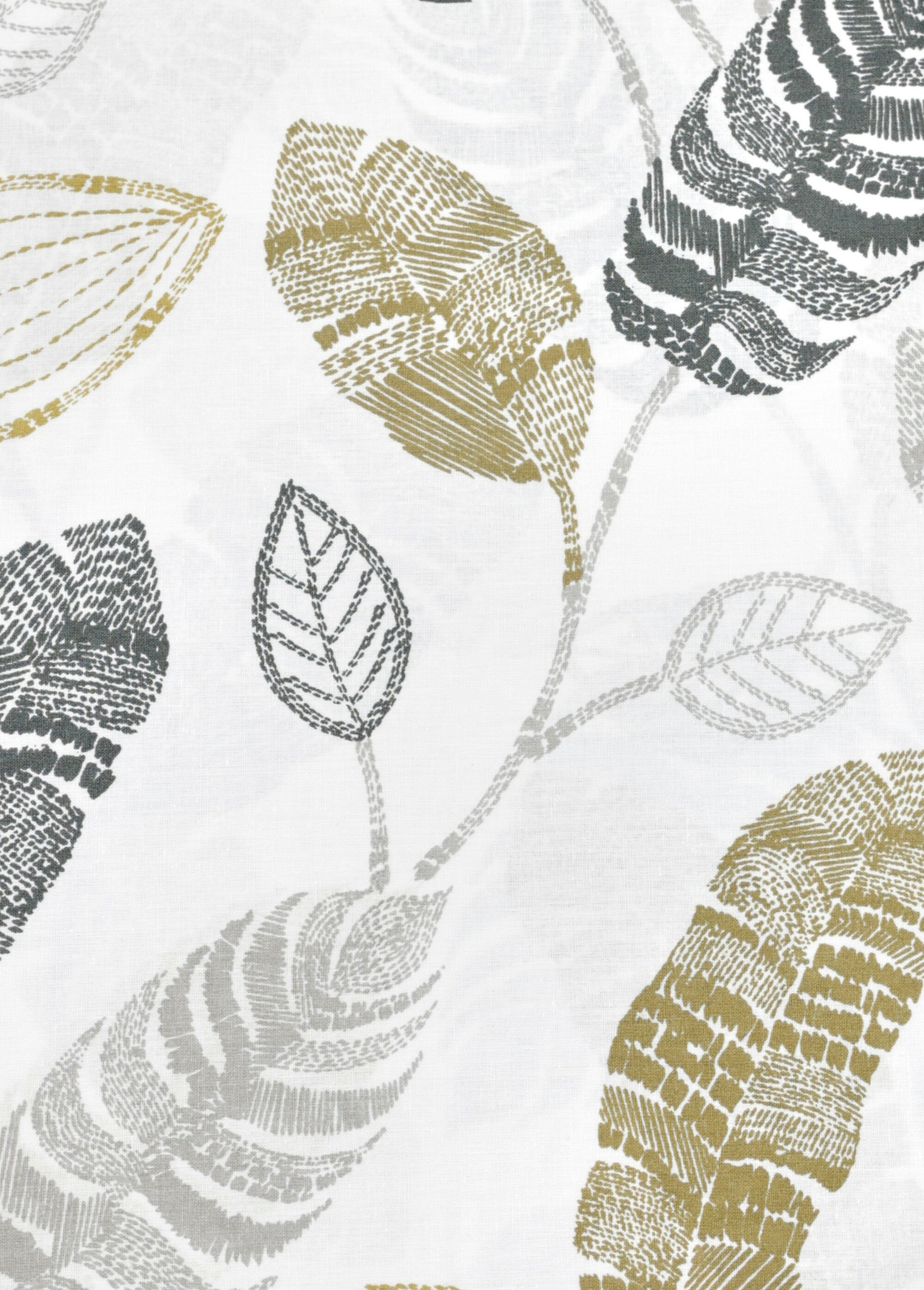 Parure de lit 4 pièces avec drap plat, feuilles