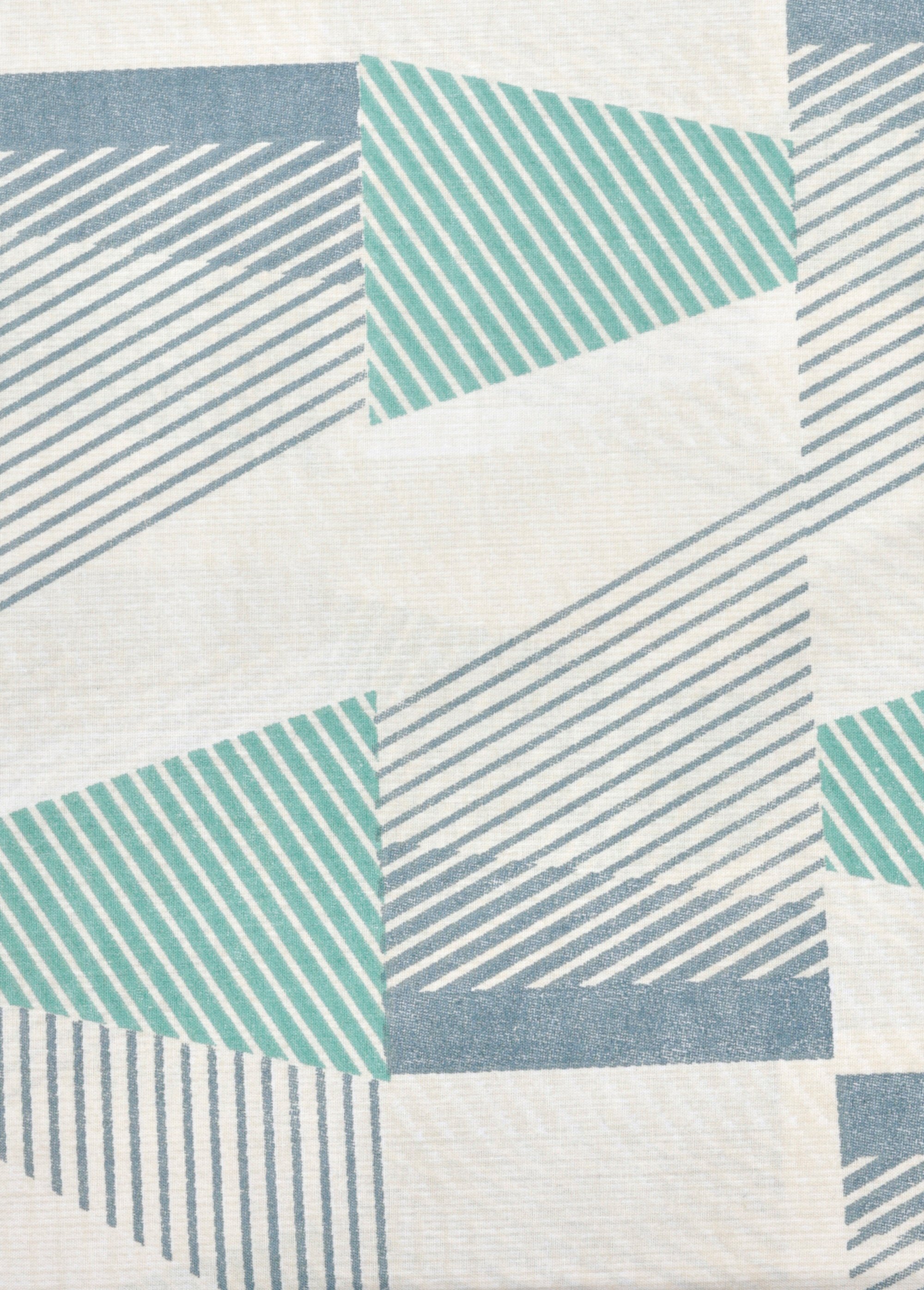 Parure de lit 4 pièces avec drap plat, quadri