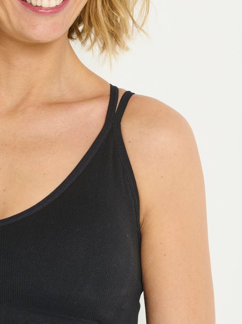 Brassière bretelles croisées, foncé Femme Noir BEN19860516 DE1