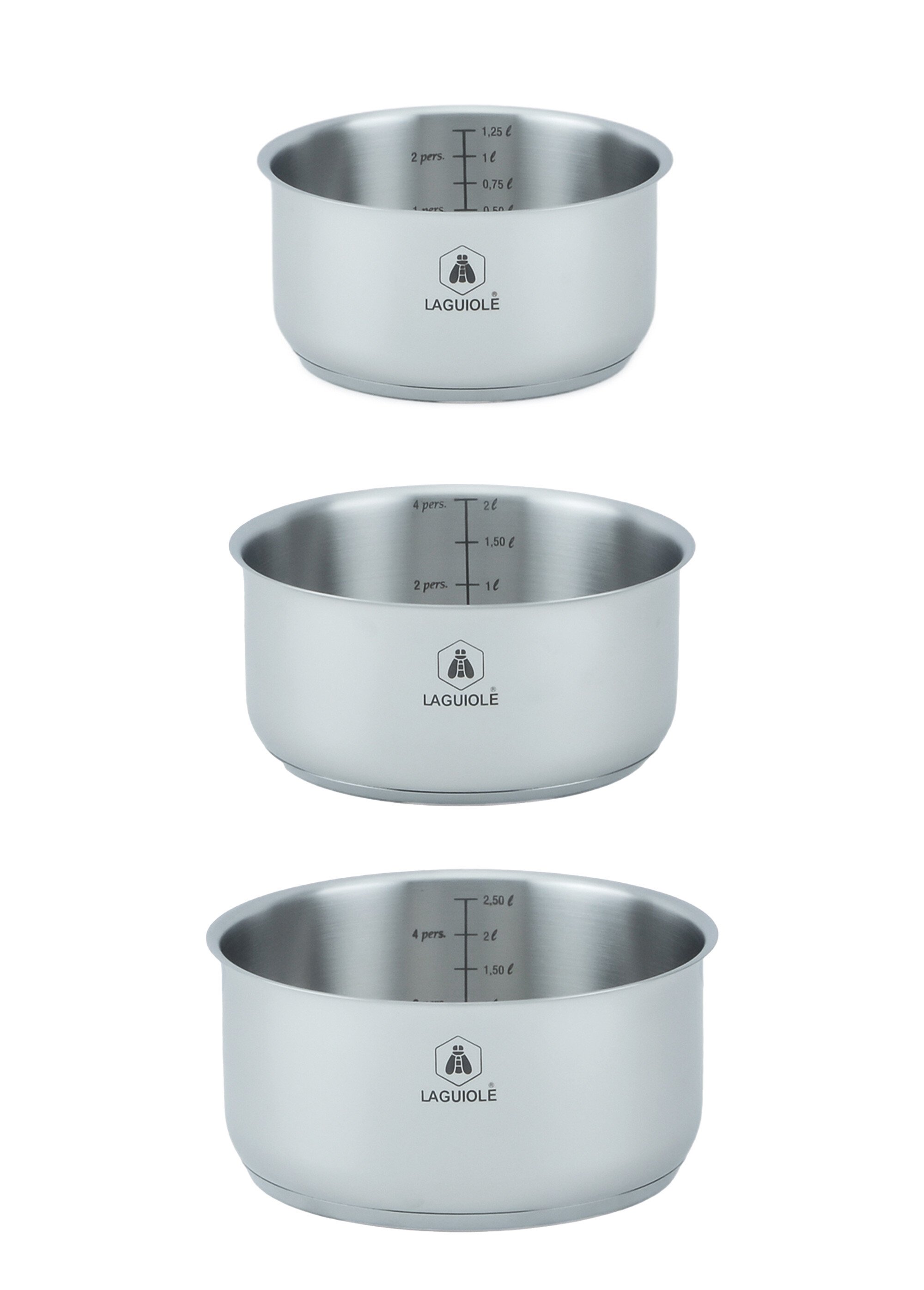Set 10 pièces inox amovible, Réactif Gris 9120695 DE2