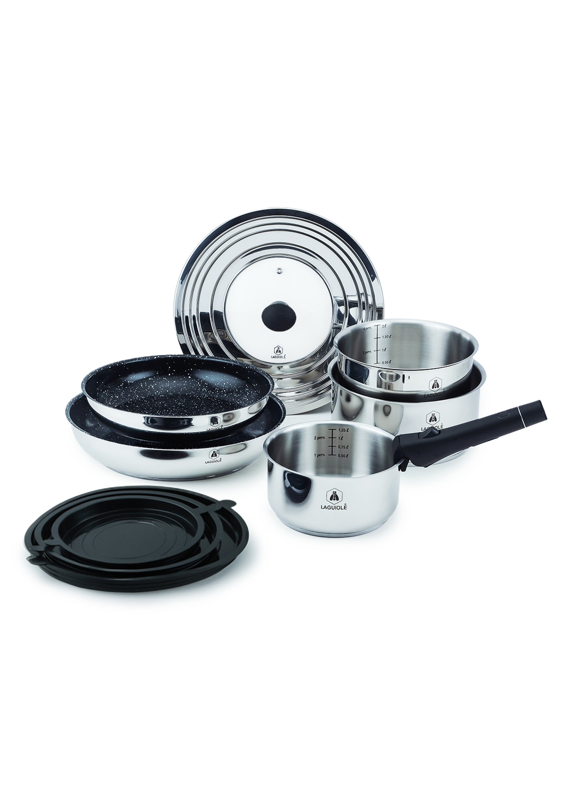 Set 10 pièces inox amovible, Réactif Gris 9120695 FA1