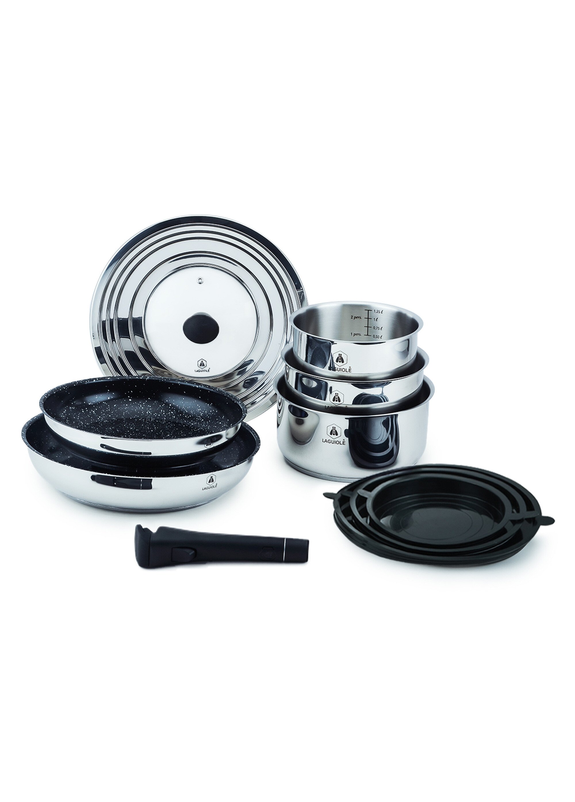 Set 10 pièces inox amovible, Réactif Gris 9120695 FA2