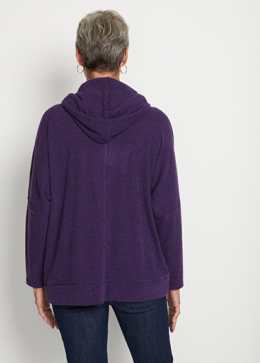 Sweat col capuche maille chaude