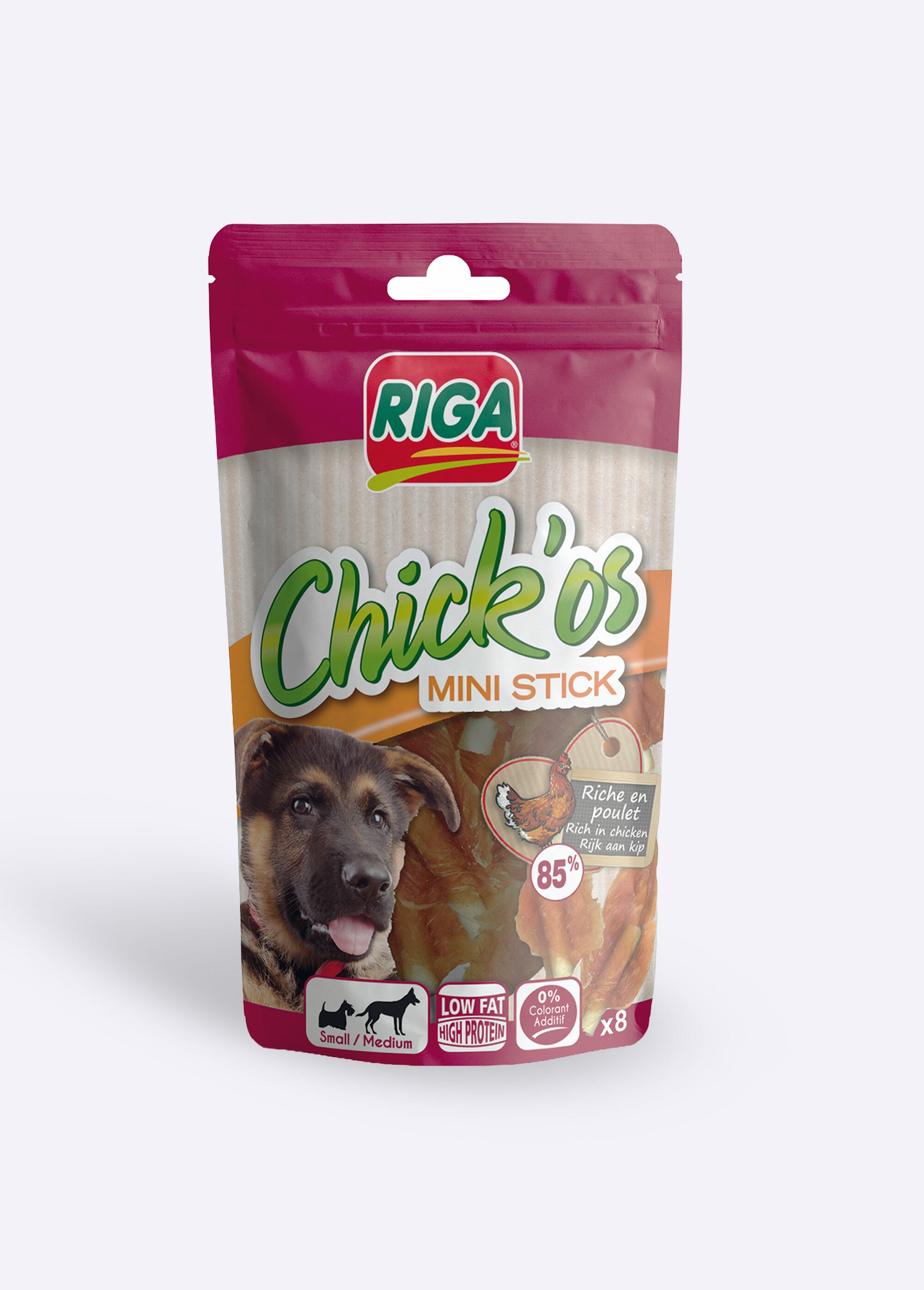 Mini sticks friandises poulet pour chien MARRON RIG-00004534EL FA1