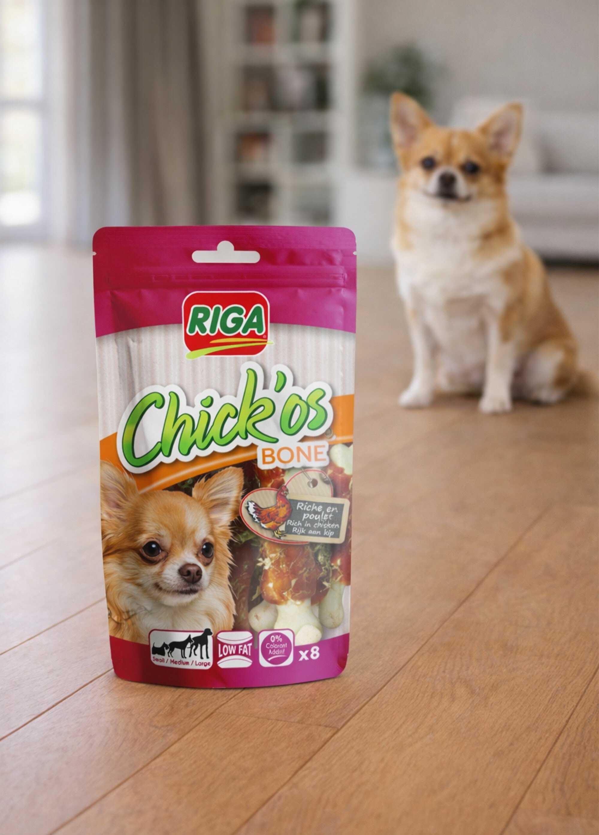 Friandises poulet forme os, pour chien MARRON RIG-00004537EL SI1
