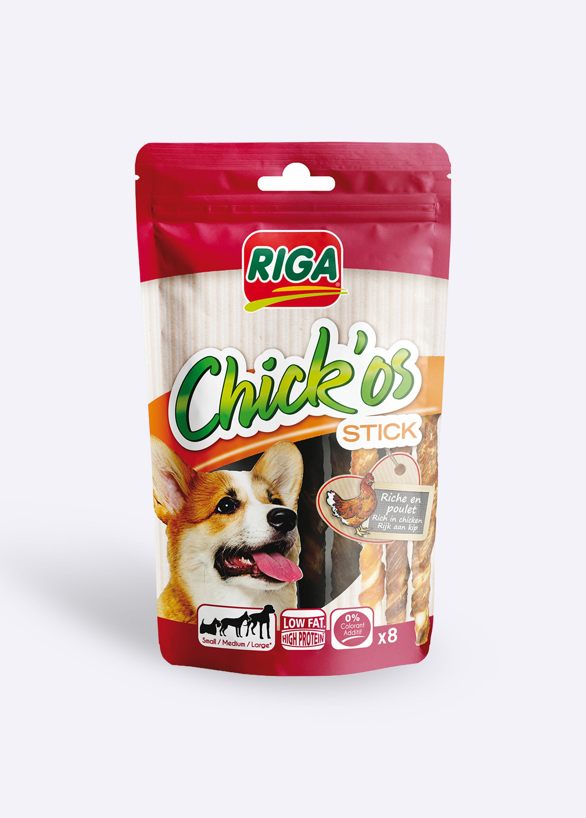 Sticks friandises au poulet, pour chien