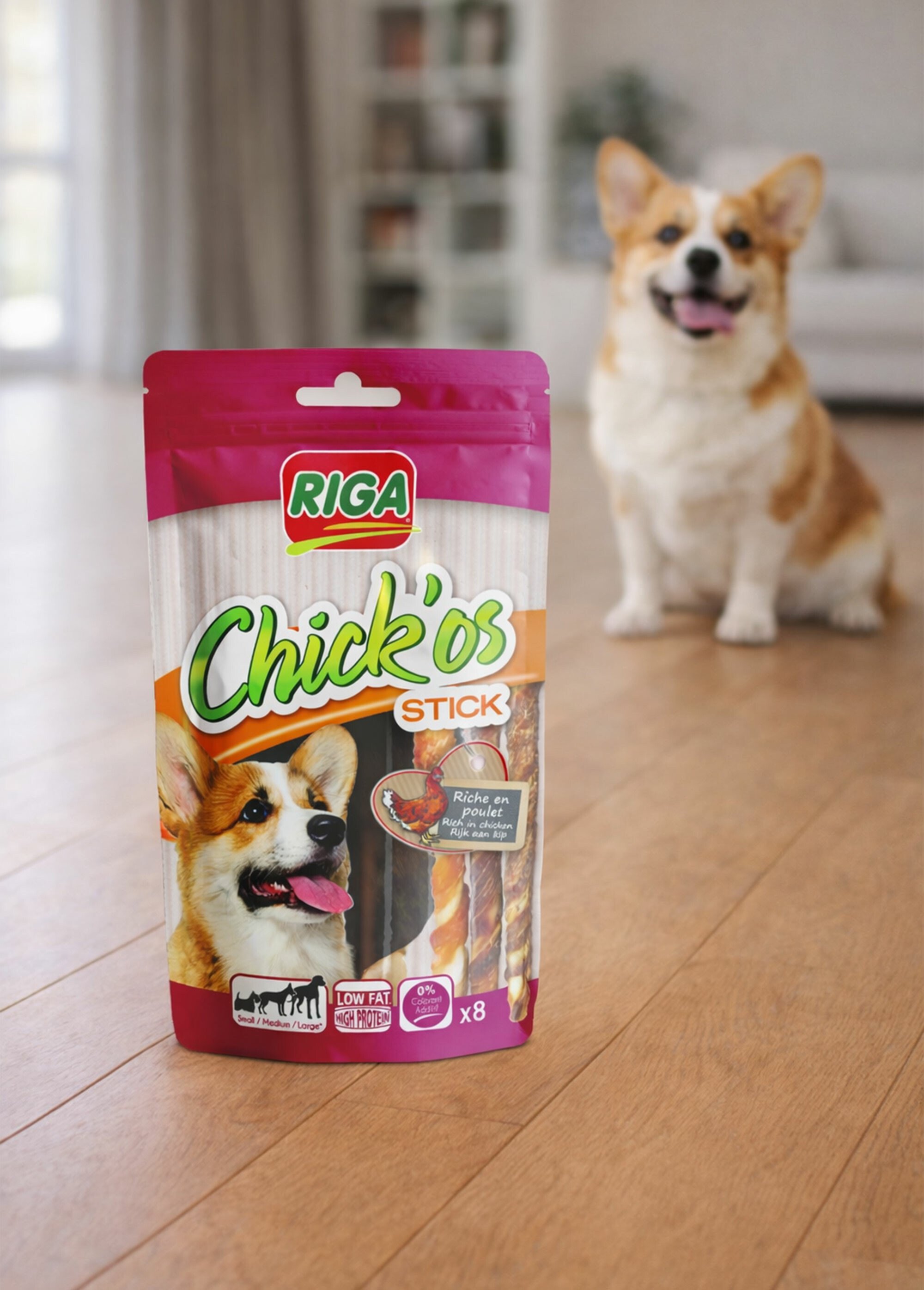 Sticks friandises au poulet, pour chien MARRON RIG-00006001EL SI1