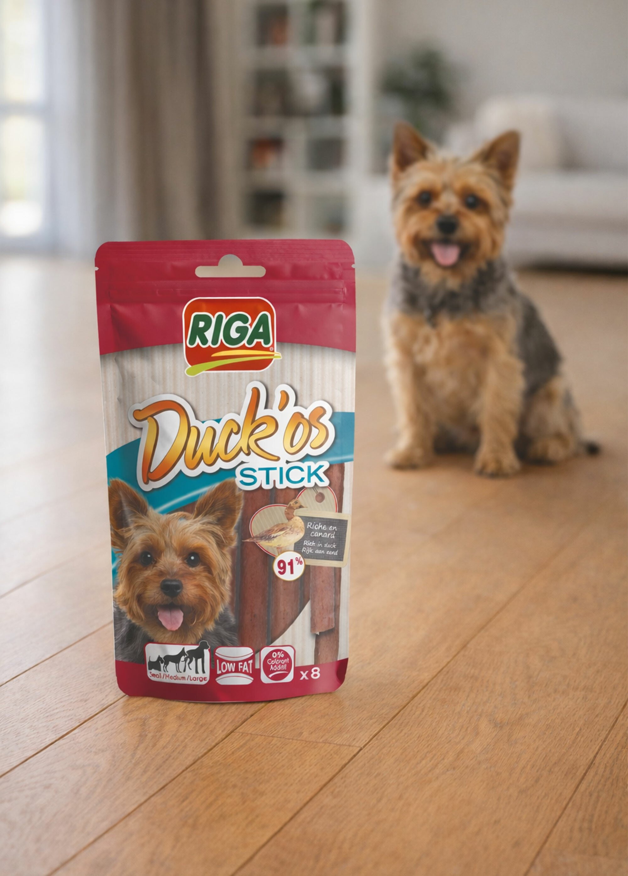 Sticks friandises au canard, pour chien BLEU RIG-00004538EL SI1