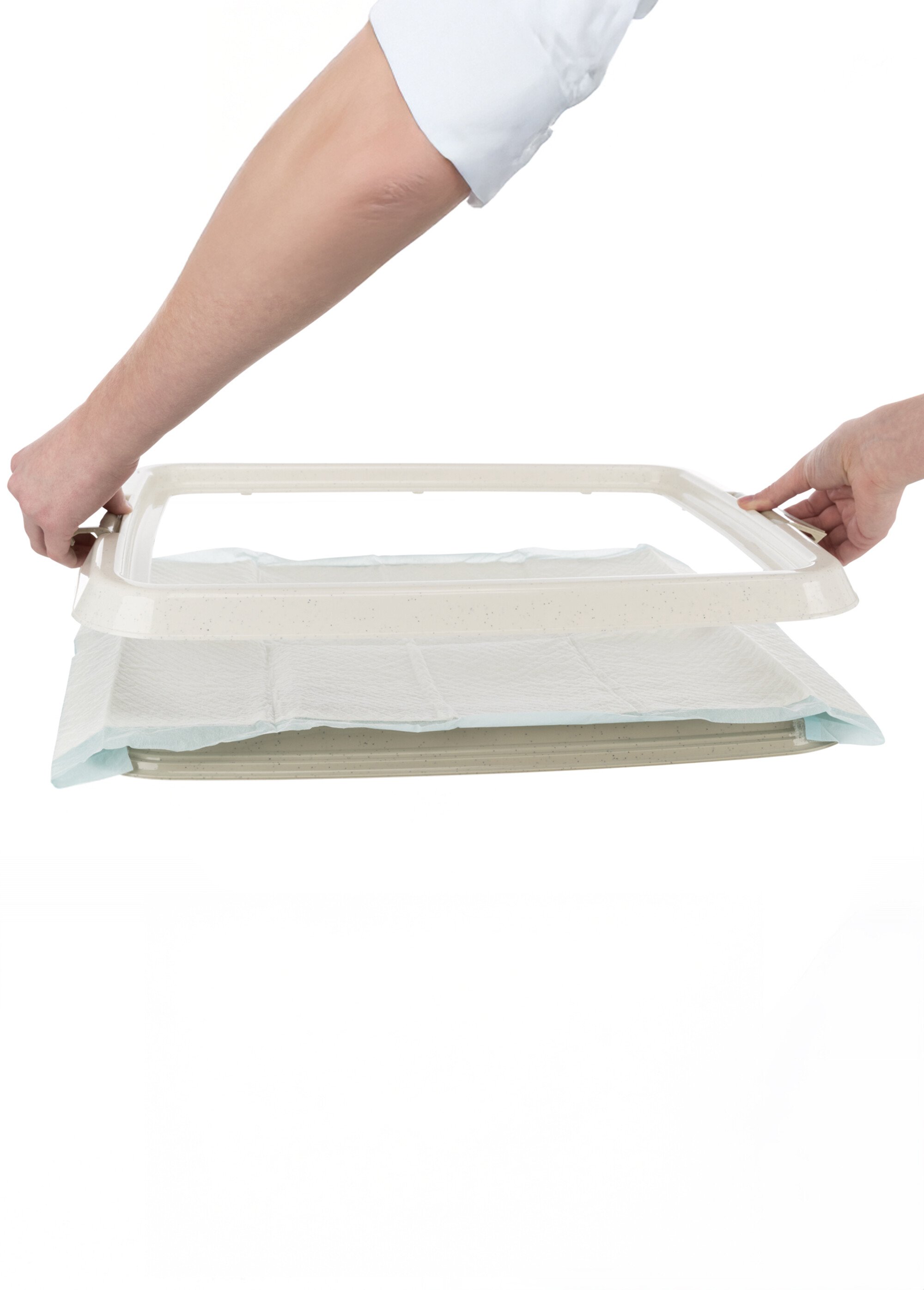 Bac toilettes pour chien NAPPY LOO BLANC TRX-23415 DE3