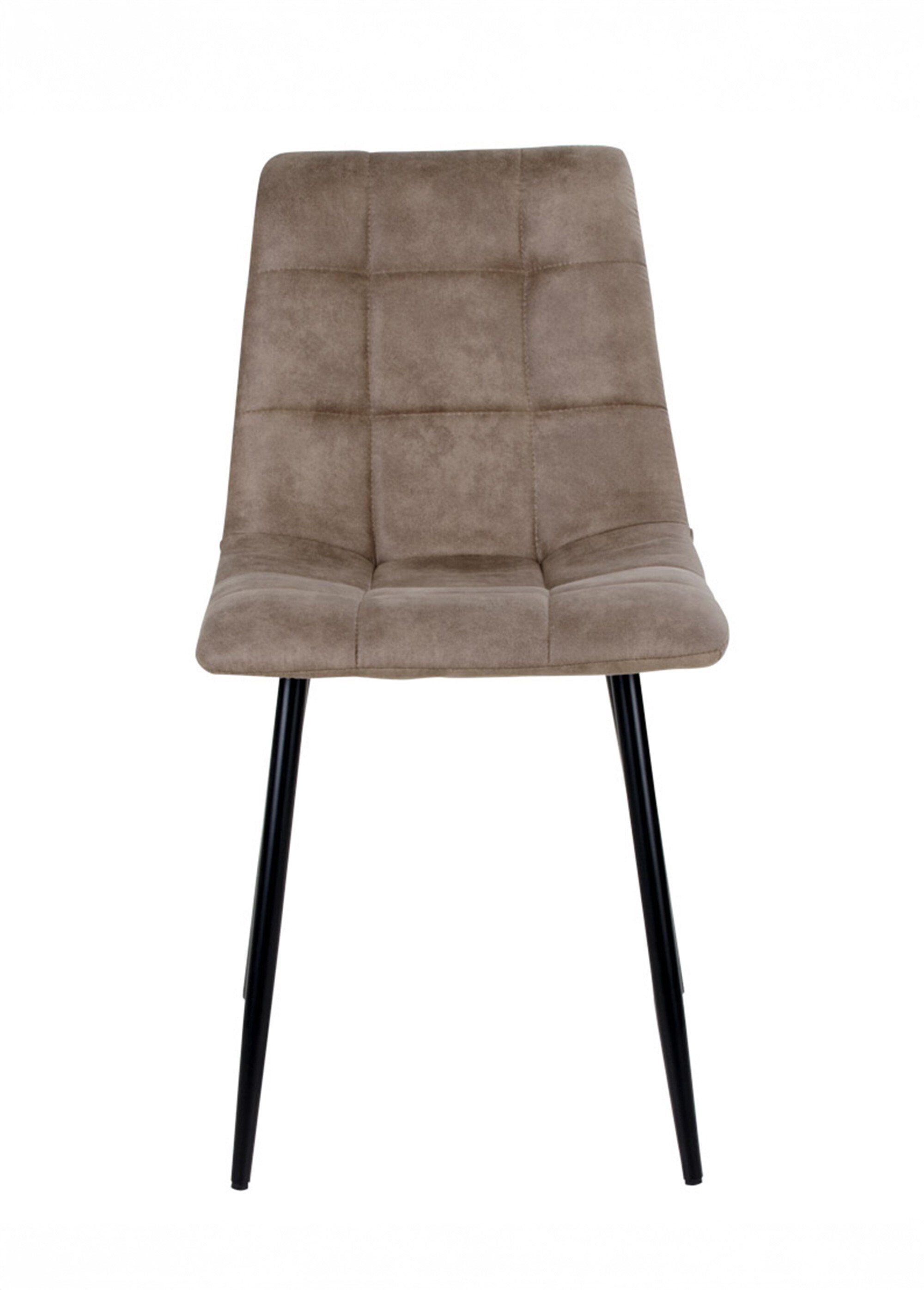 Chaise assise matelassée microfibre 1M MARRON HN-1001190 DE1