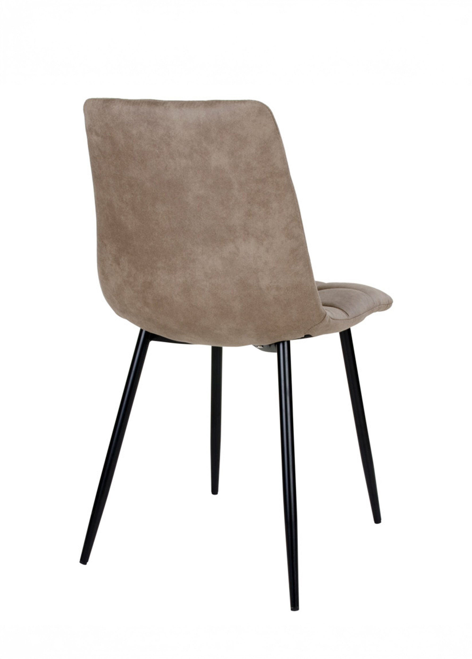 Chaise assise matelassée microfibre 1M MARRON HN-1001190 DO1