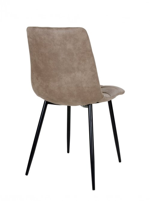 Chaise assise matelassée microfibre 1M MARRON HN-1001190 DO1