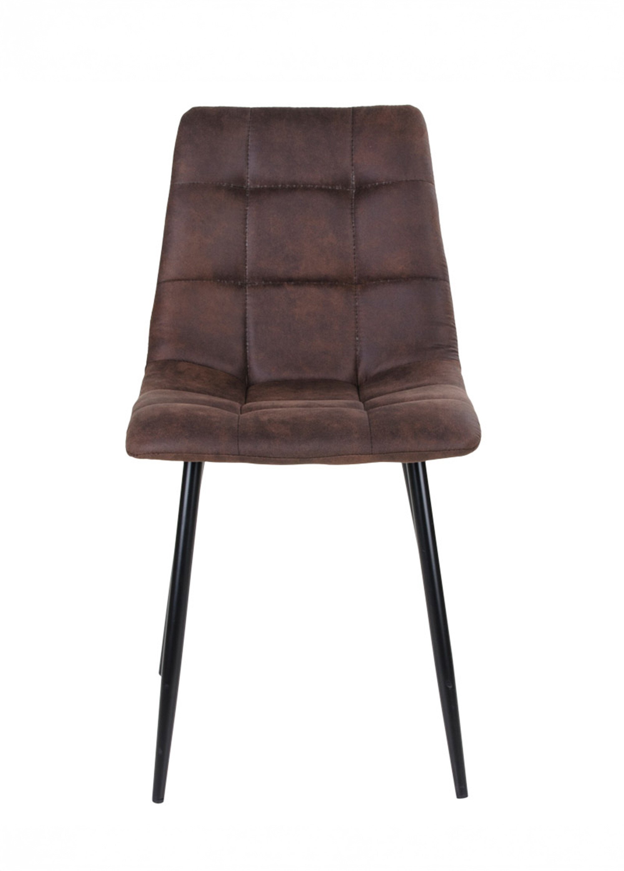 Chaise assise matelassée microfibre 2M MARRON HN-1001191 DE1