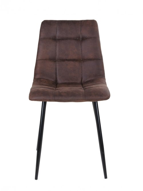 Chaise assise matelassée microfibre 2M MARRON HN-1001191 DE1