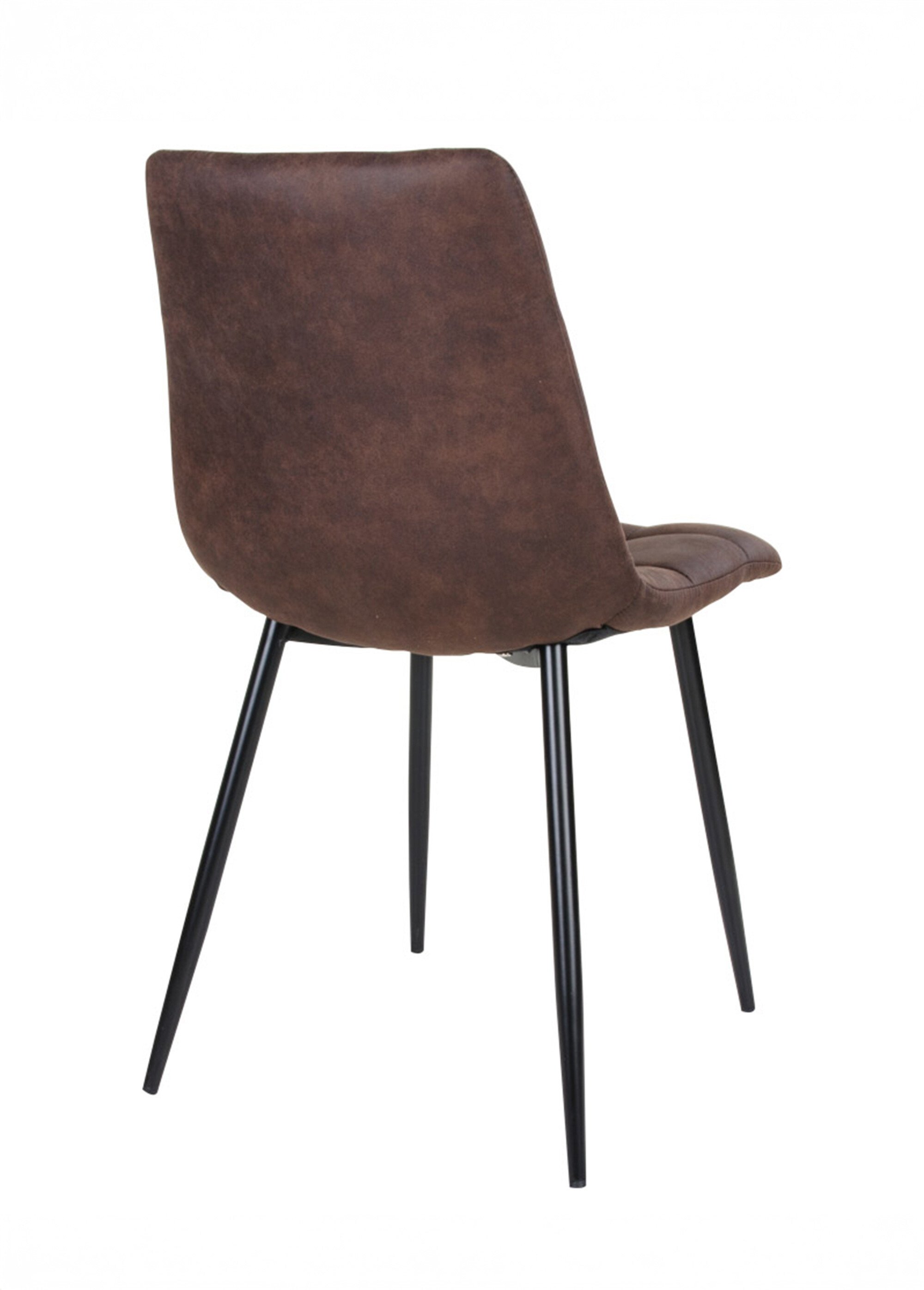 Chaise assise matelassée microfibre 2M MARRON HN-1001191 DO1