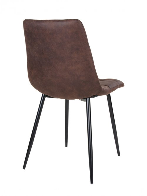 Chaise assise matelassée microfibre 2M MARRON HN-1001191 DO1