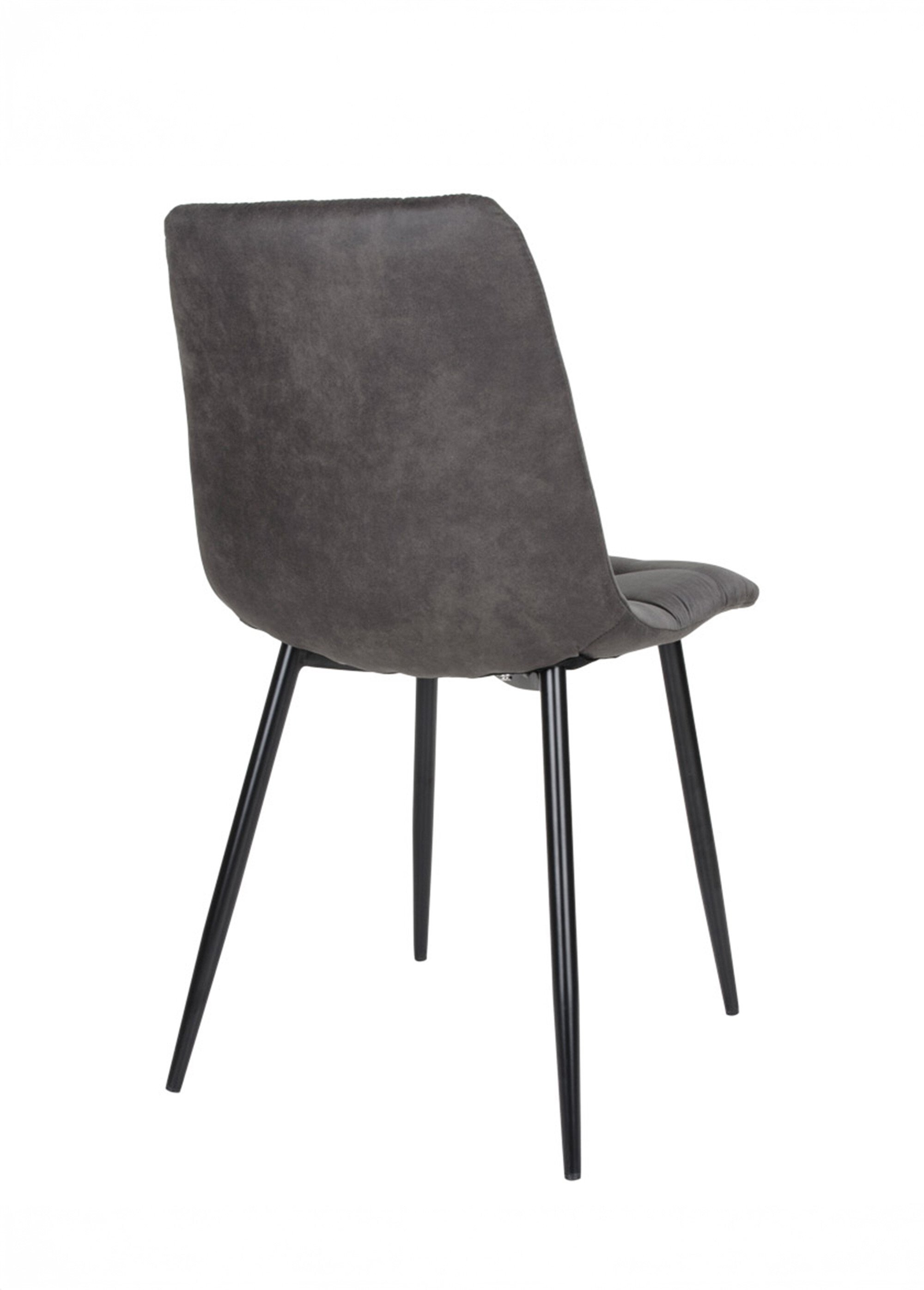 Chaise assise matelassée microfibre 3G GRIS HN-1001192 DO1